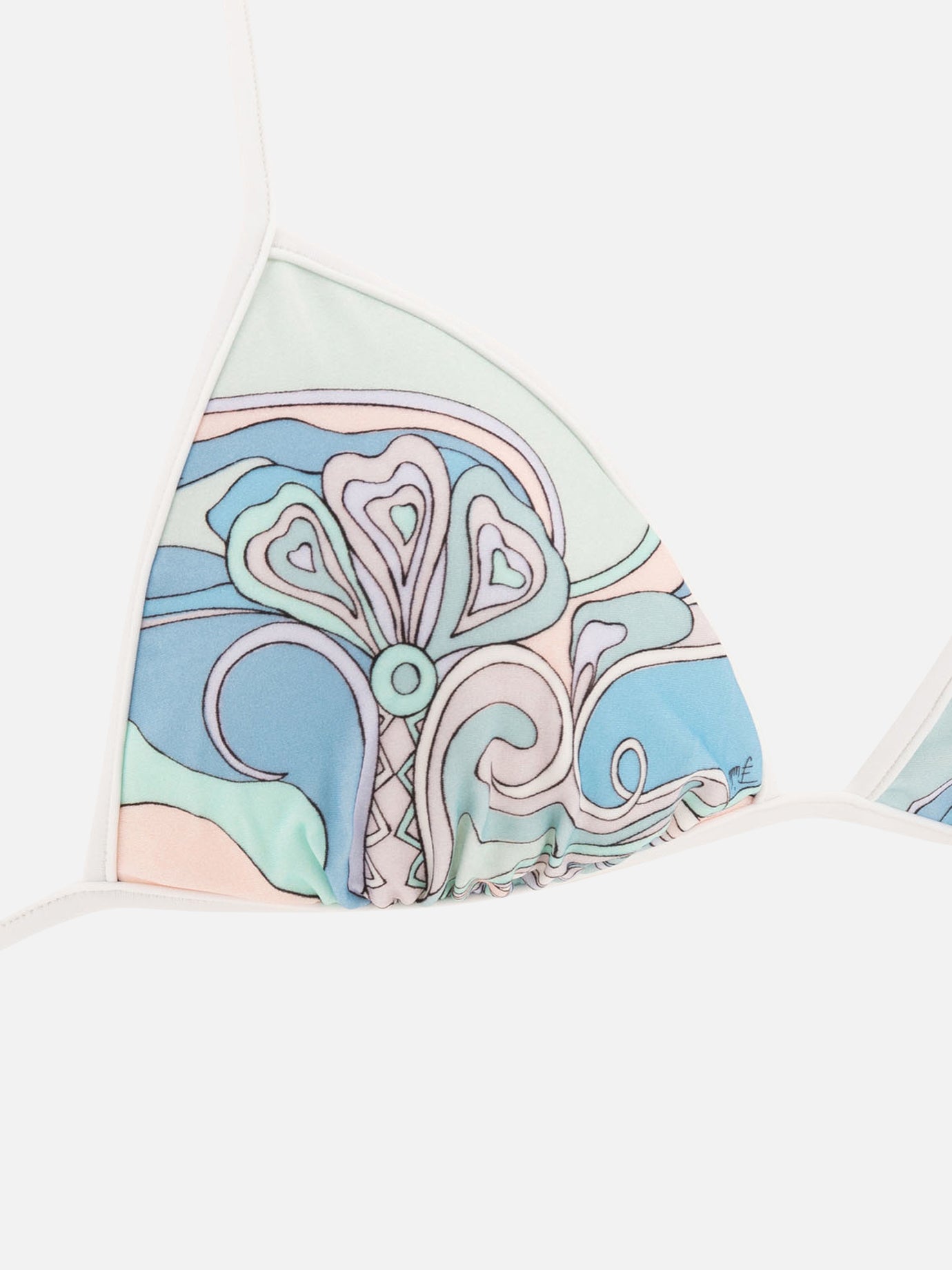 Pucci Orchidee-print bikini top Light blue