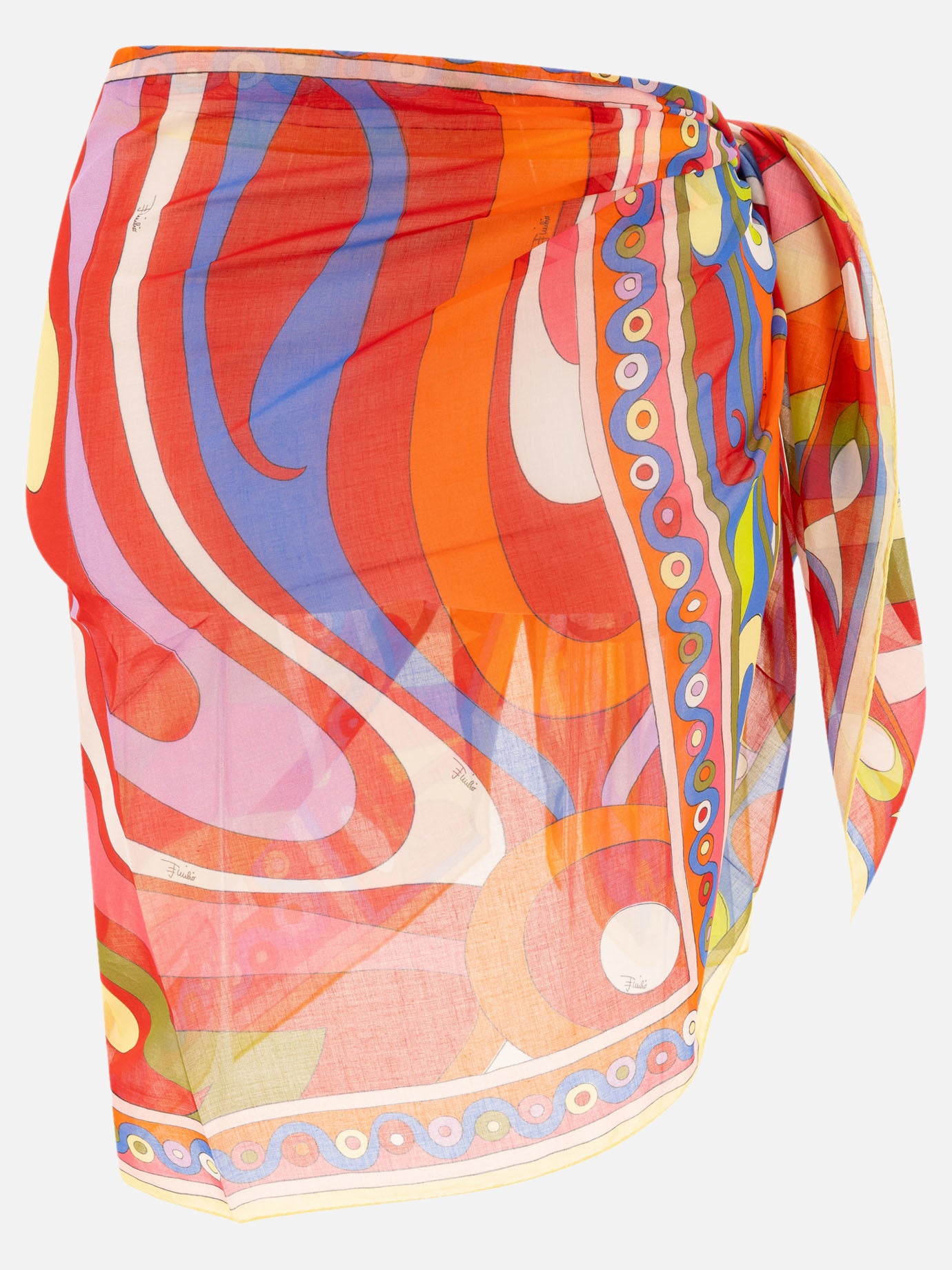 Pucci Orchidee-print pareo Red