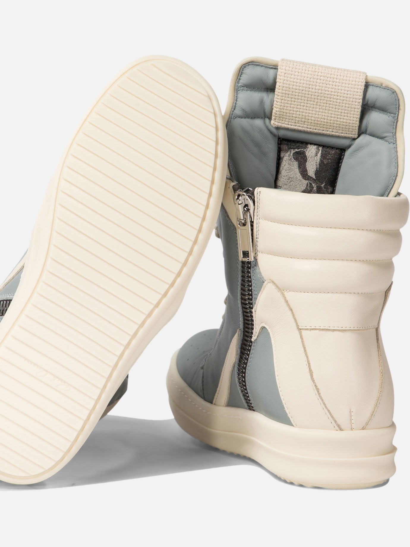 High top sneakers 100% calf leather - 100% rubber  Light blue - Rick Owens Women | PDP | VIETTI Online Store | Zoom-Modal_5
