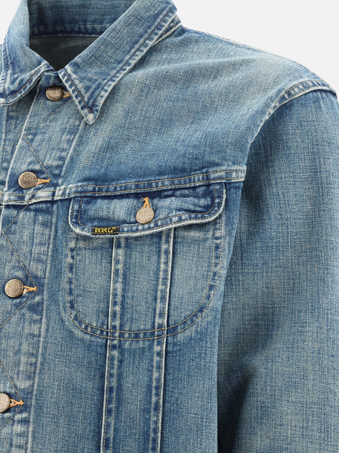 Denim jackets Solid colour  Light blue - RRL by Ralph Lauren Men | PDP | VIETTI Online Store | Zoom-Modal_4
