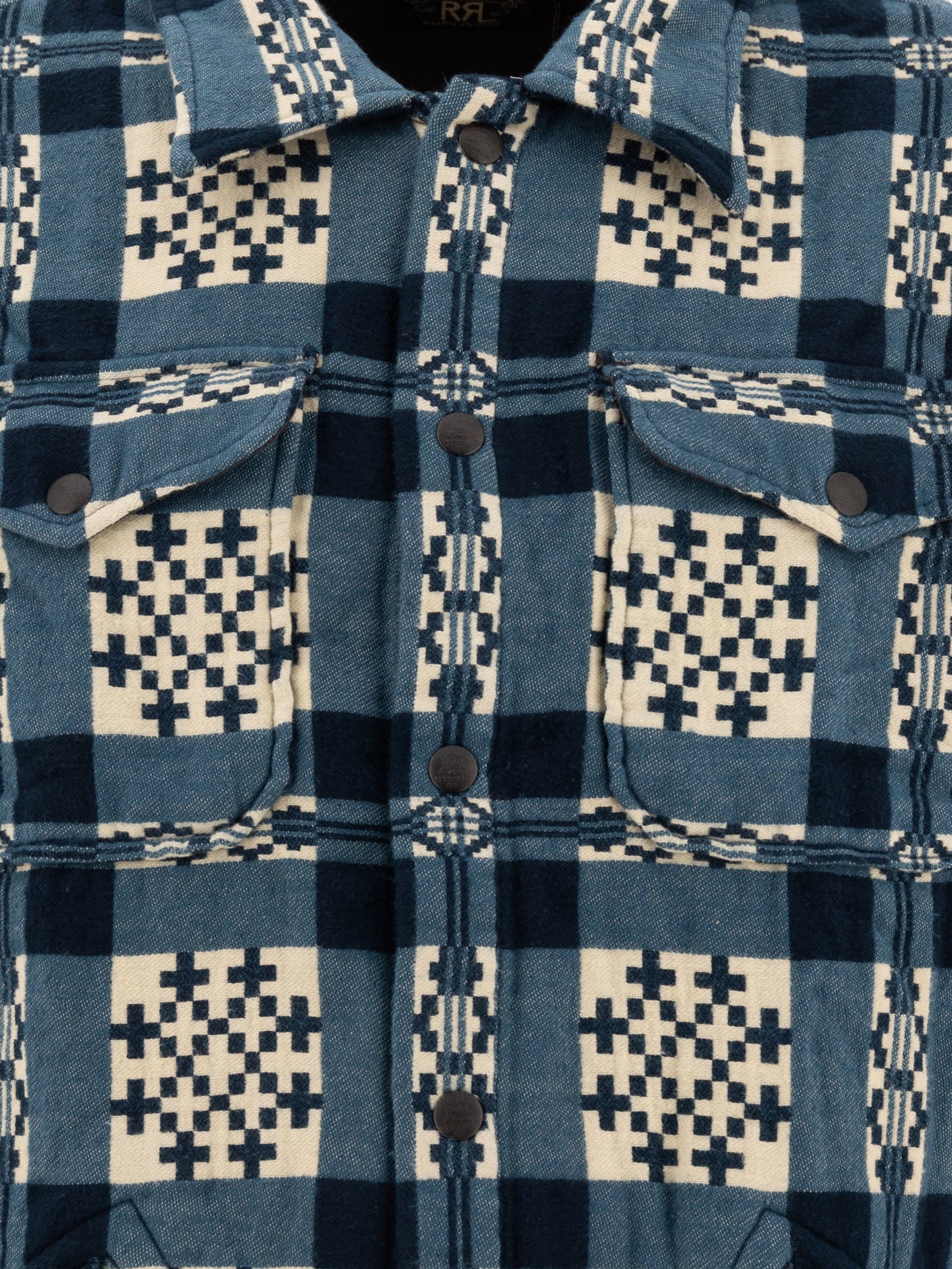 RRL by Ralph Lauren Patterned jacquard overshirt Blue