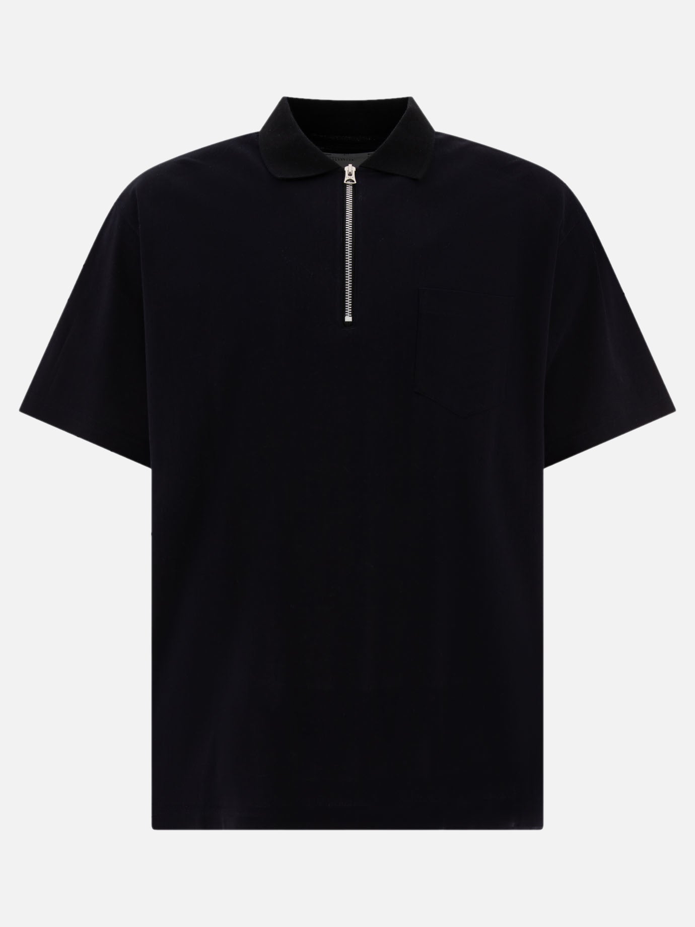 Zippered polo shirt