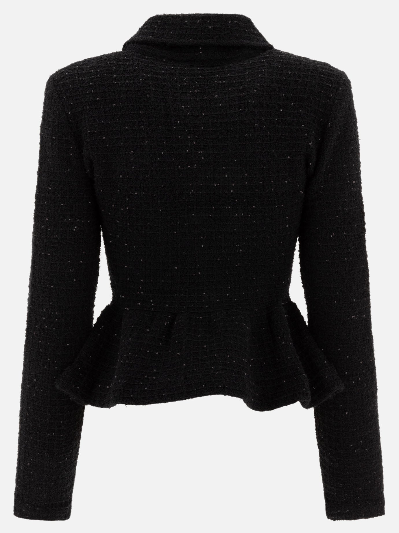 Self-portrait "Textured Knit" blazer Black