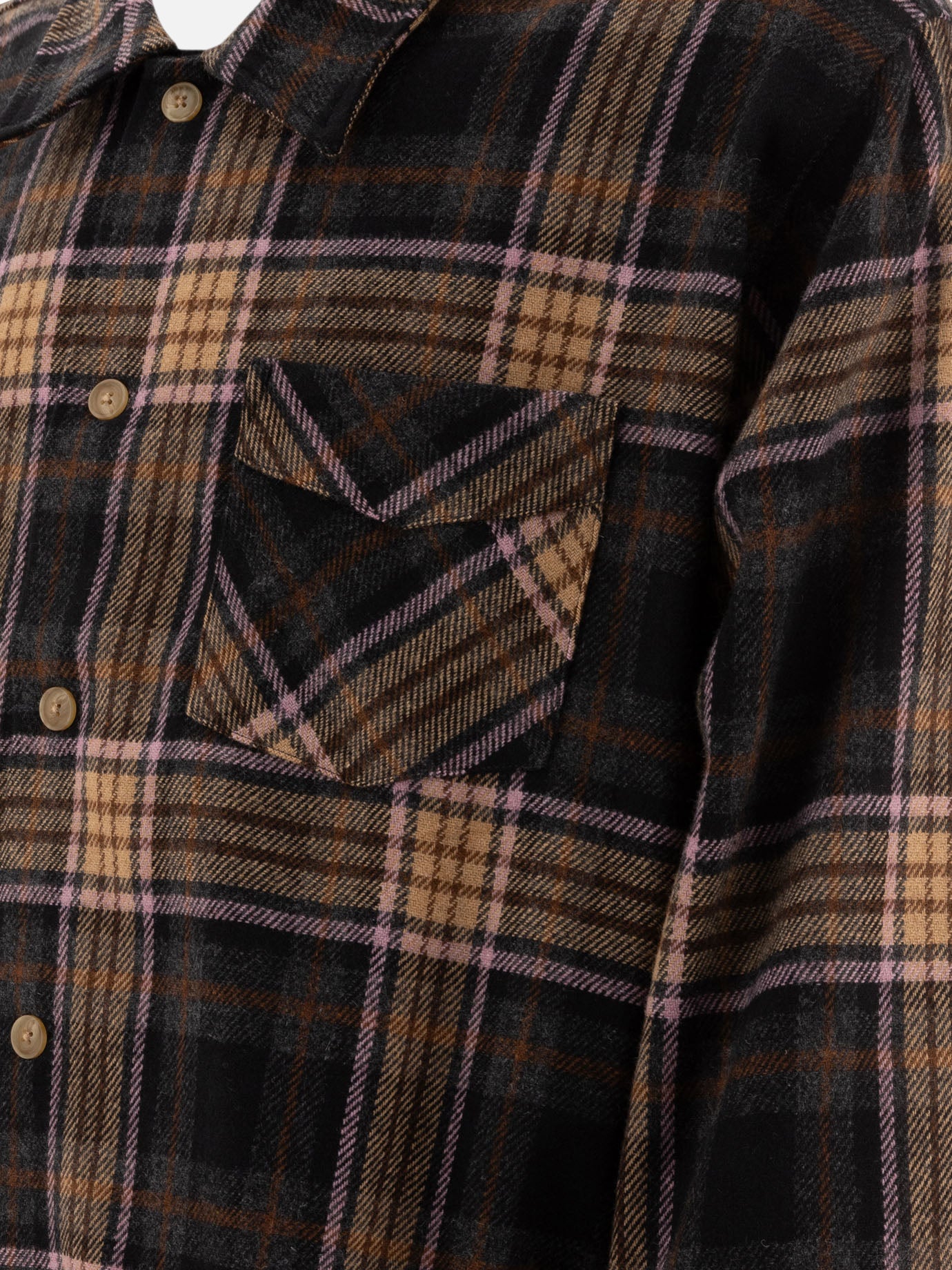 Stockholm Surfboard Club "Check" overshirt Brown