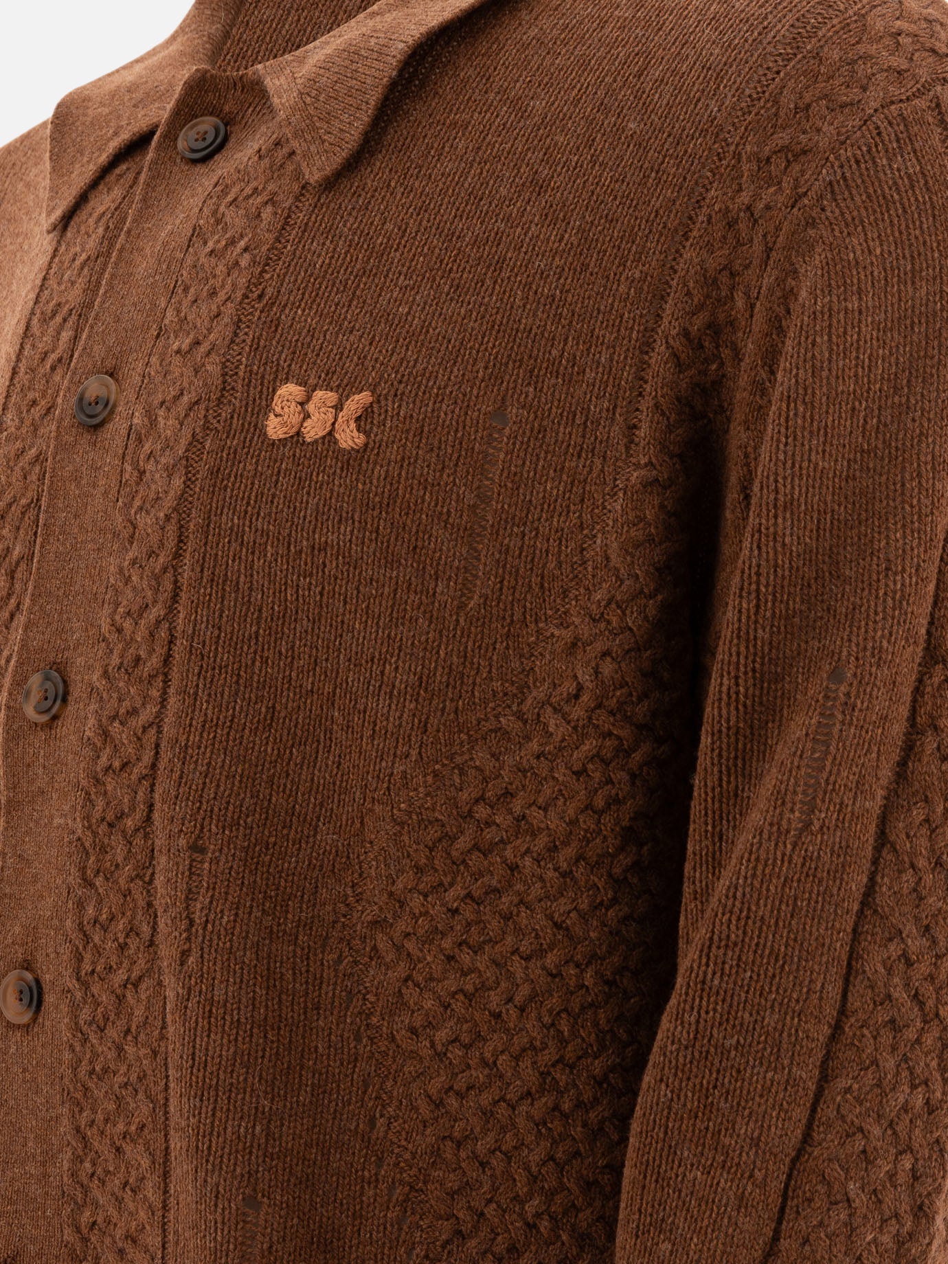 Stockholm Surfboard Club "Broke" cardigan Brown