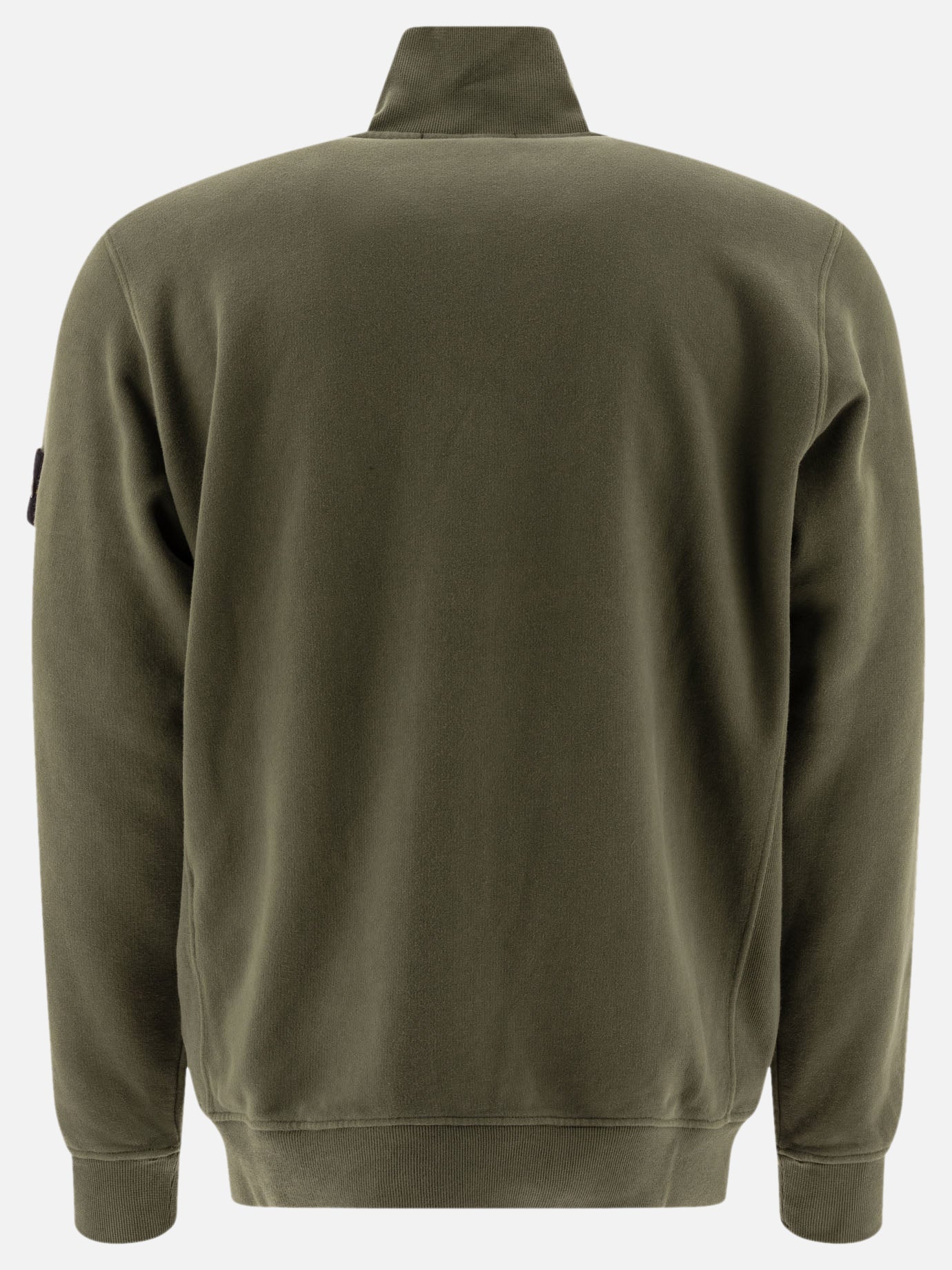 Stone Island "Compass" zippered sweater Green