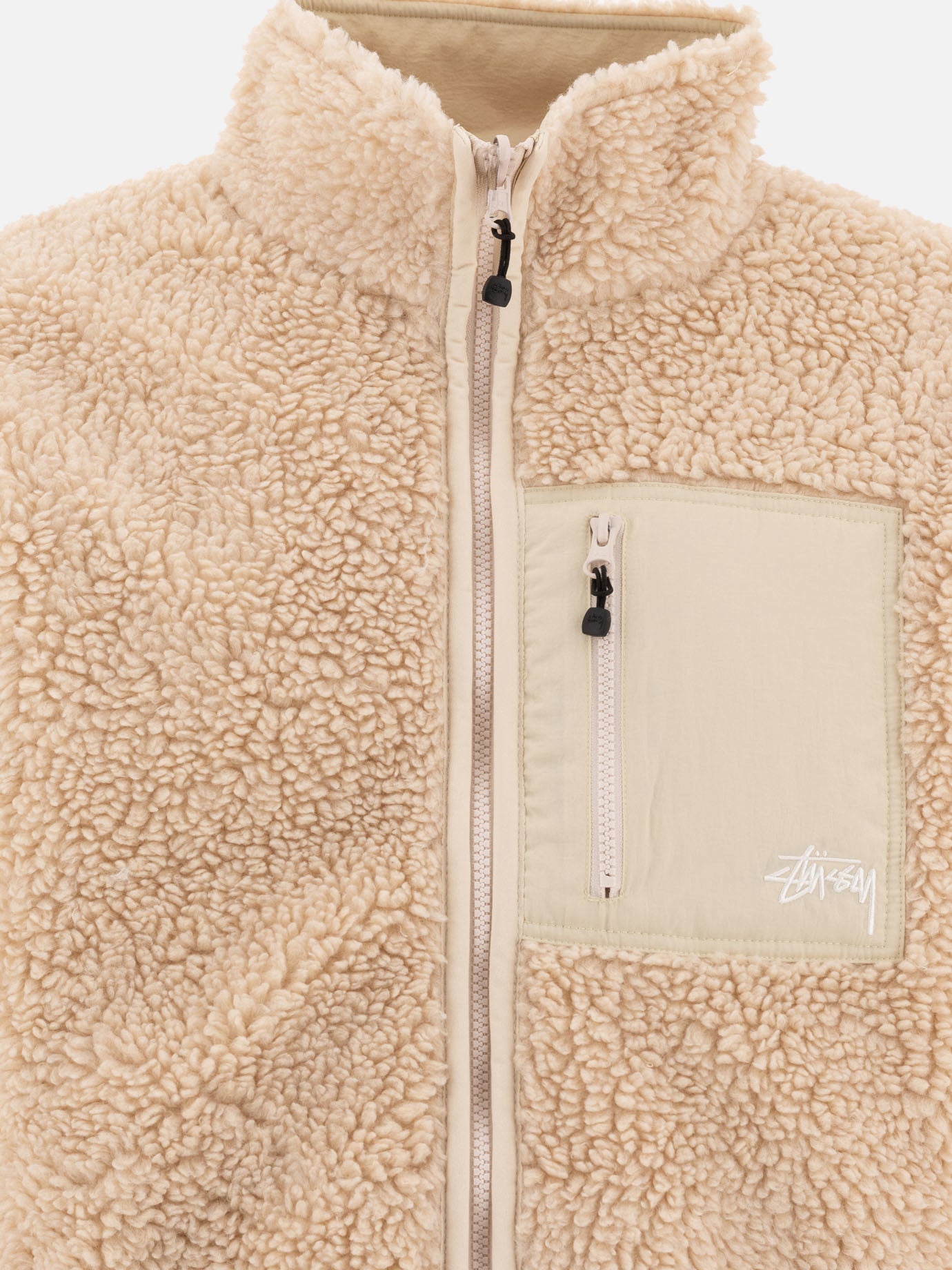 Stüssy Reversible sherpa jacket Beige