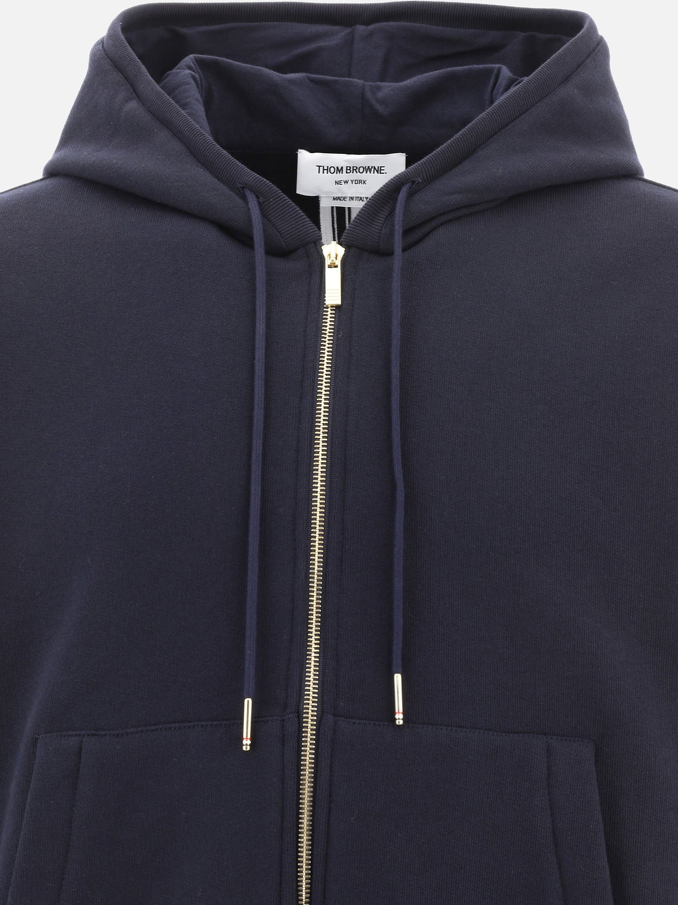 Thom Browne "Loopback" hoodie Blue