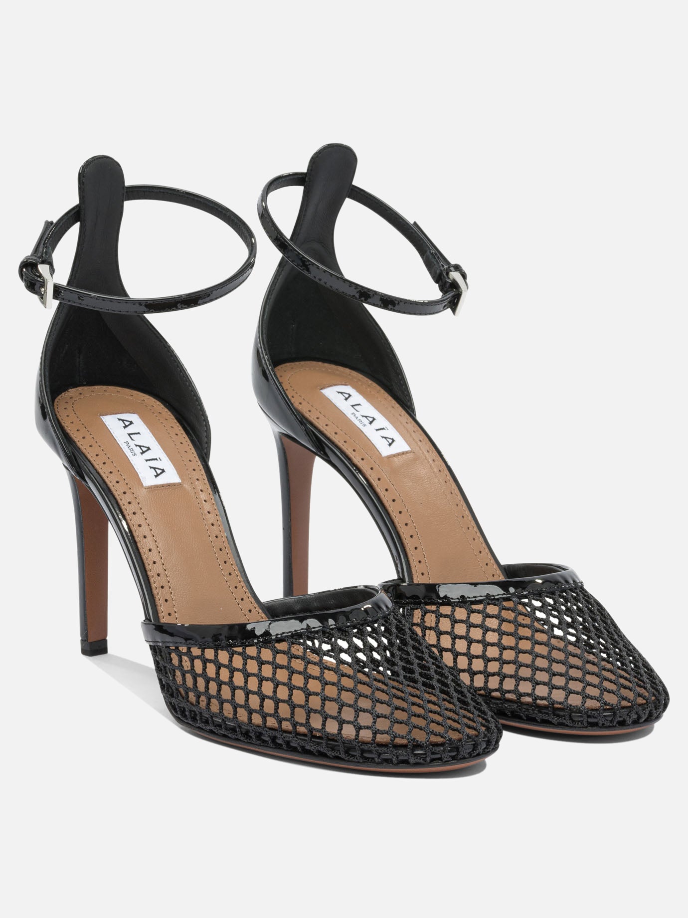 Alaïa Décolleté in rete 90 mm 16293200_36 Black thumbnail_2