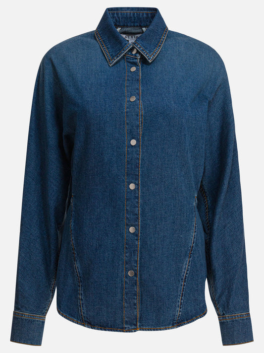 Casual shirts Solid colour  Blue - Alaïa Women | PLP | VIETTI Online Store 
