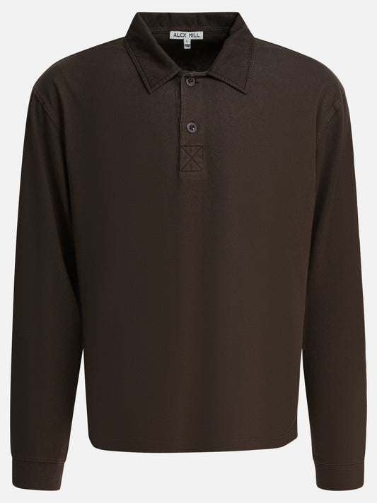 Polo shirts with buttons Solid colour  Brown - Alex Mill Men | VIETTI Online Store 
