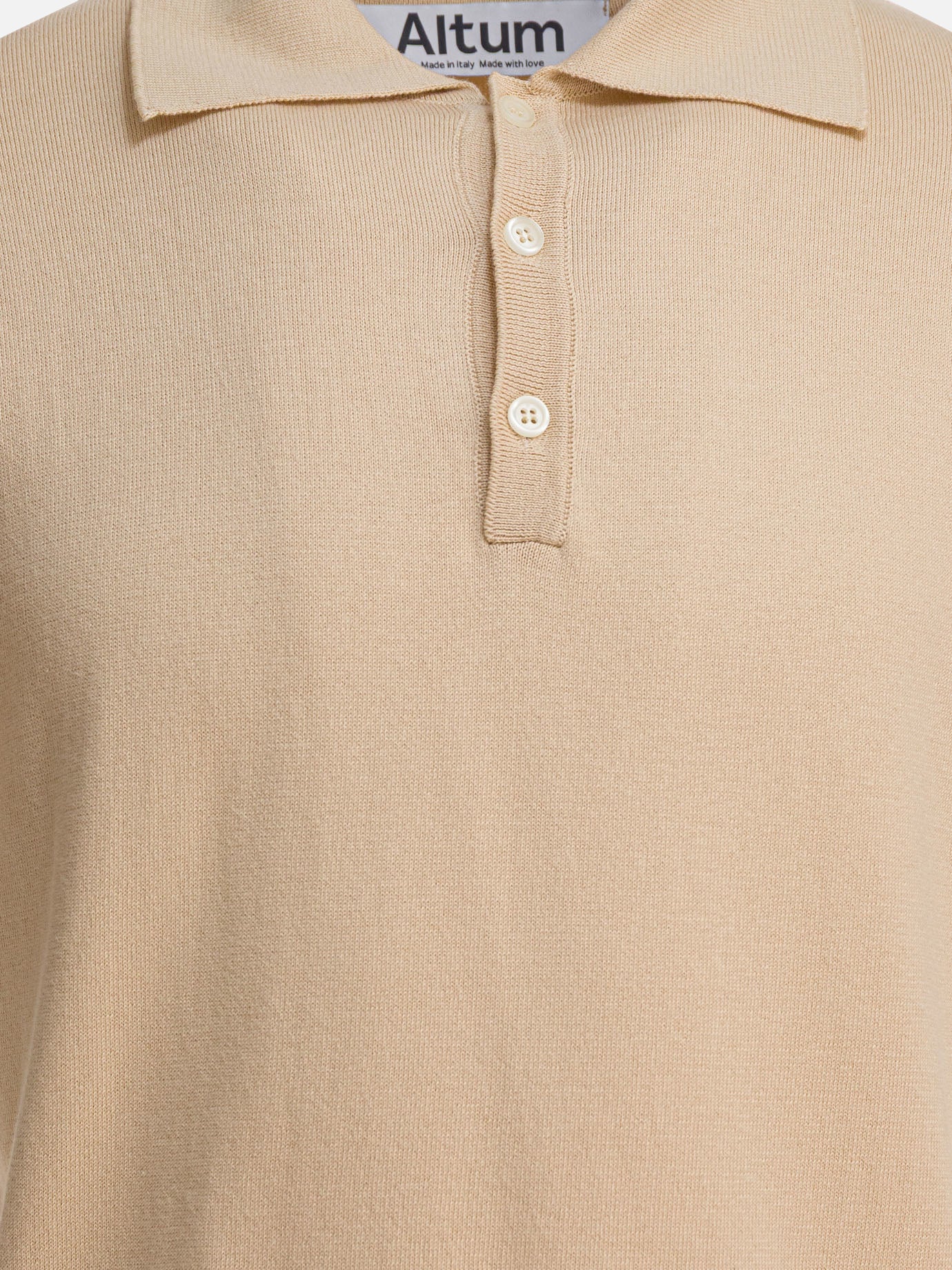 Polo con bottoni Solid colour  Beige - Altum Uomo | PDP | VIETTI Online Store | Zoom-Modal_3
