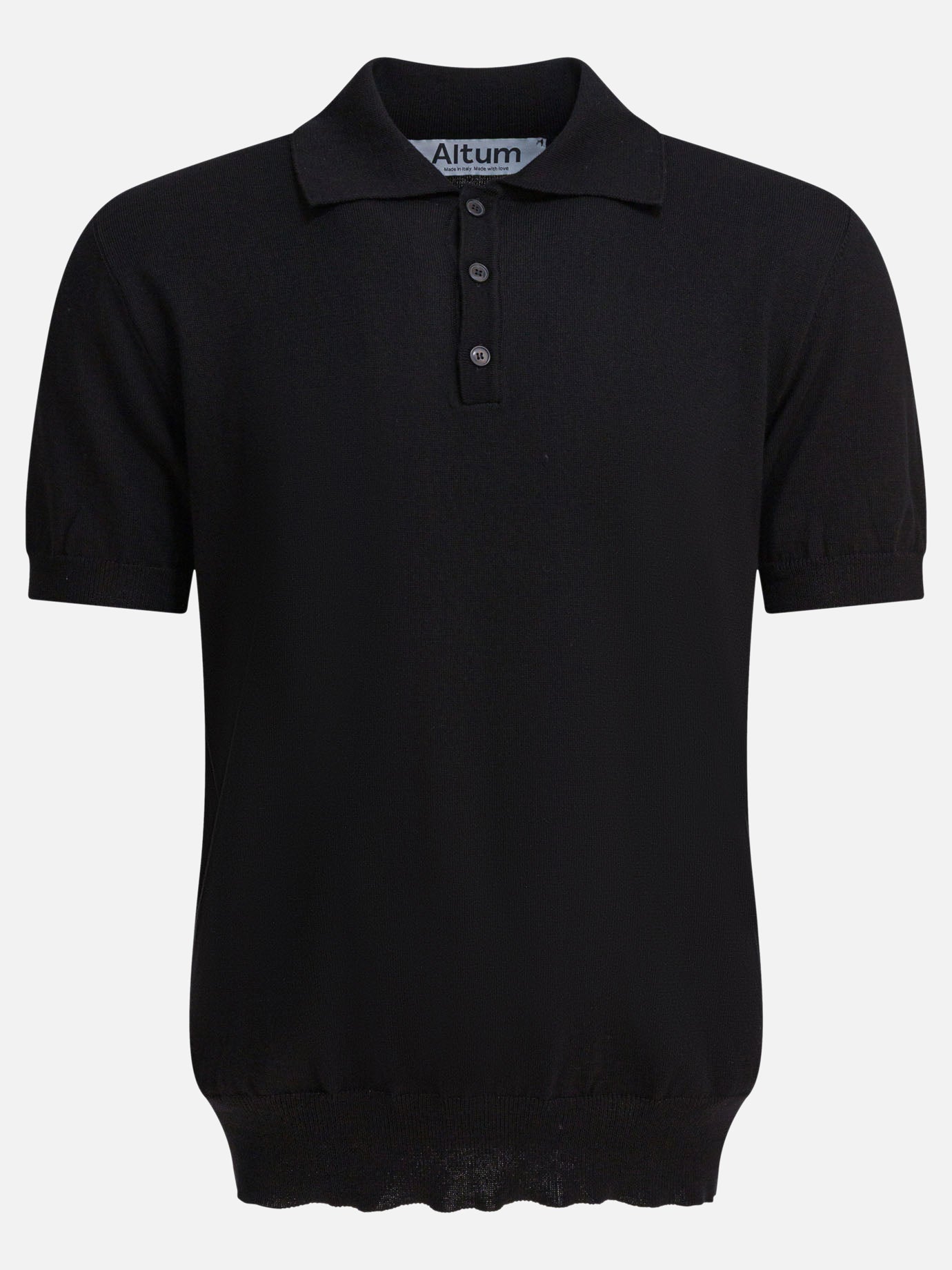 Polo con bottoni Solid colour  Nero - Altum Uomo | PDP | VIETTI Online Store | Zoom-Modal
