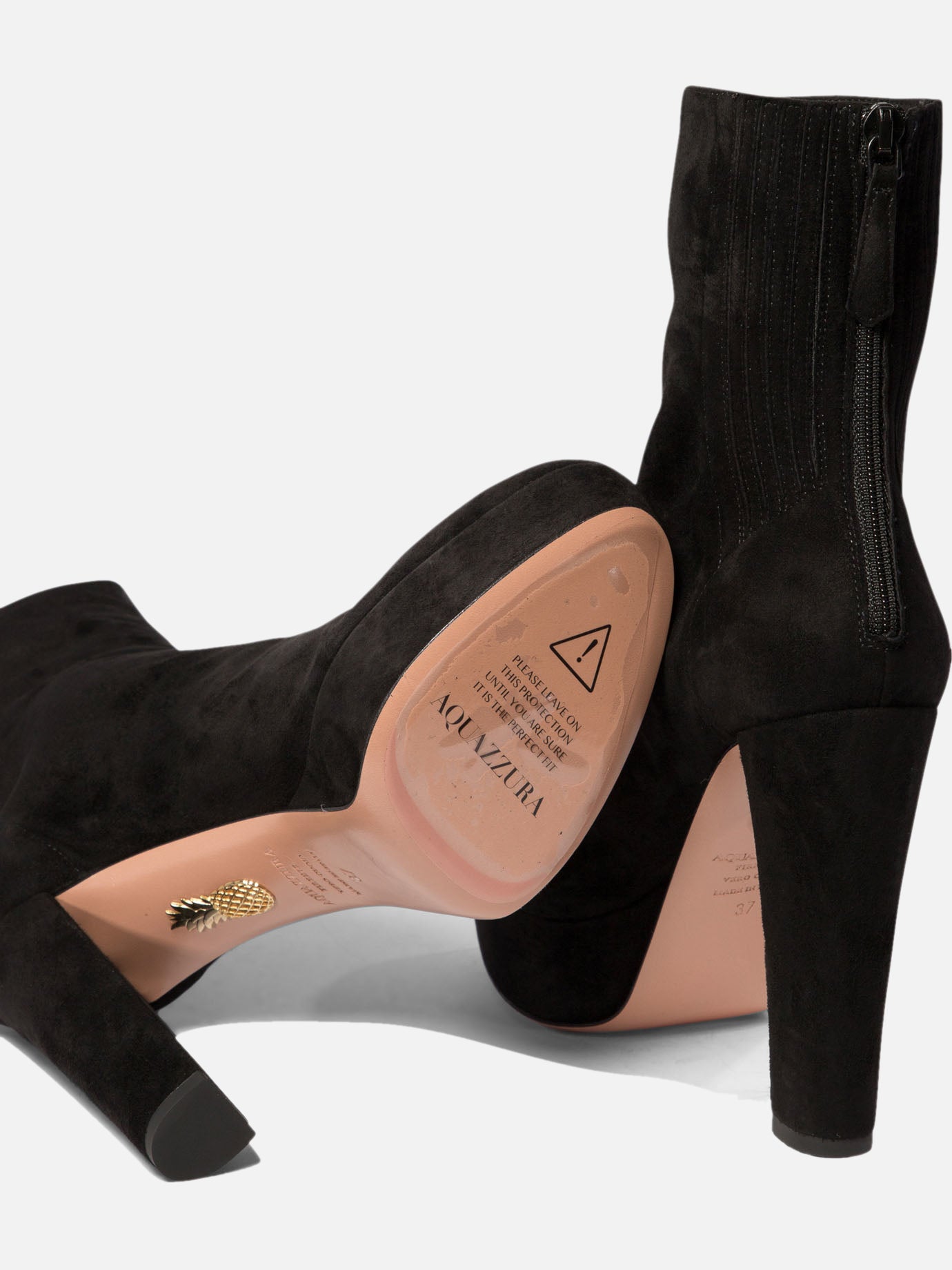 Zipped boots 100% kid suede leather - 100% calf leather  Black - Aquazzura Women | PDP | VIETTI Online Store | thumbnail_5