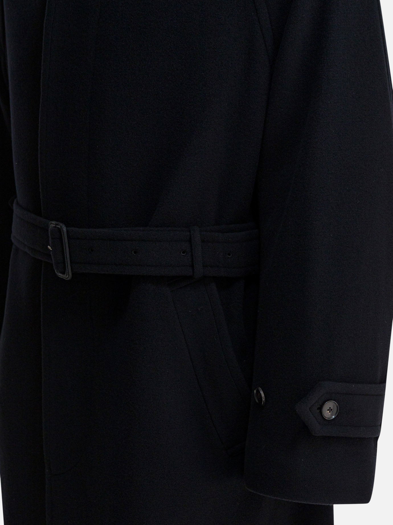Long coats Solid colour  Black - Auralee Men | PDP | VIETTI Online Store | Zoom-Modal_4
