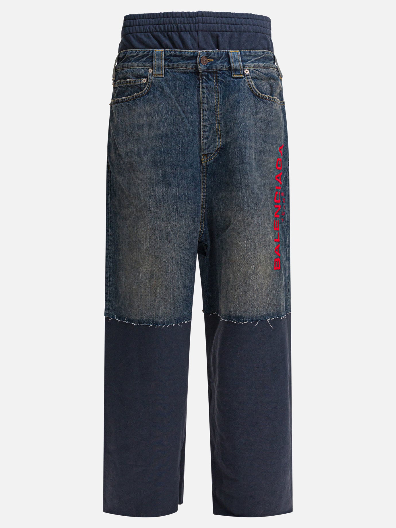 Jeans a gamba larga Denim  Blu - Balenciaga Uomo | PDP | VIETTI Online Store | Zoom-Modal
