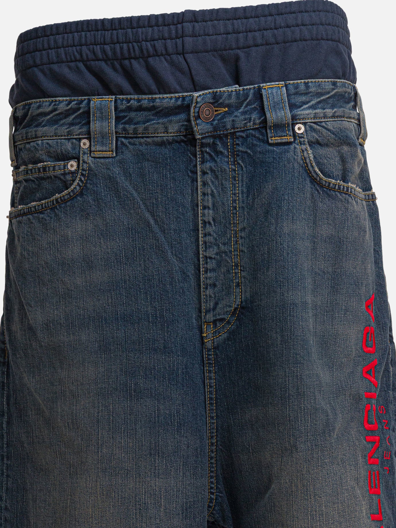 Jeans a gamba larga Denim  Blu - Balenciaga Uomo | PDP | VIETTI Online Store | thumbnail_3