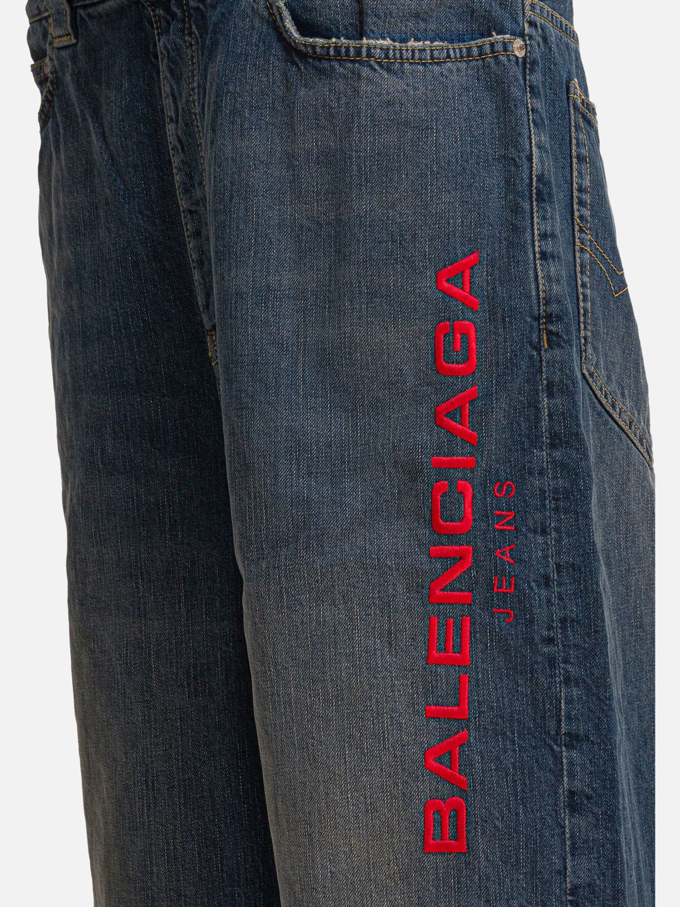 Jeans a gamba larga Denim  Blu - Balenciaga Uomo | PDP | VIETTI Online Store | thumbnail_4