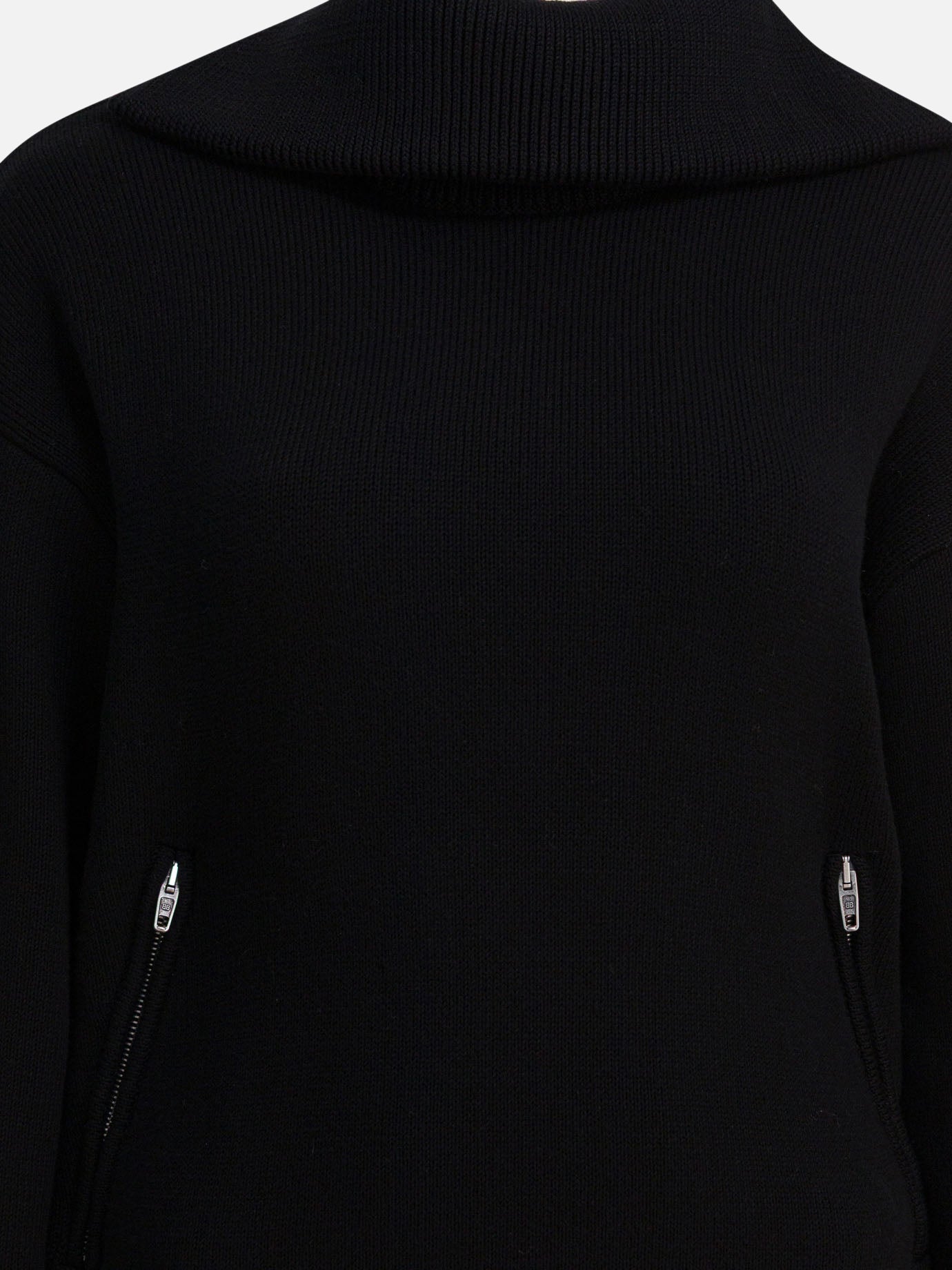 Half zip sweaters Solid colour  Black - Balenciaga Women | PDP | VIETTI Online Store | Zoom-Modal_3
