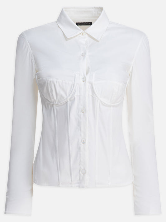 Casual shirts Solid colour  White - Balenciaga Women | PLP | VIETTI Online Store 

