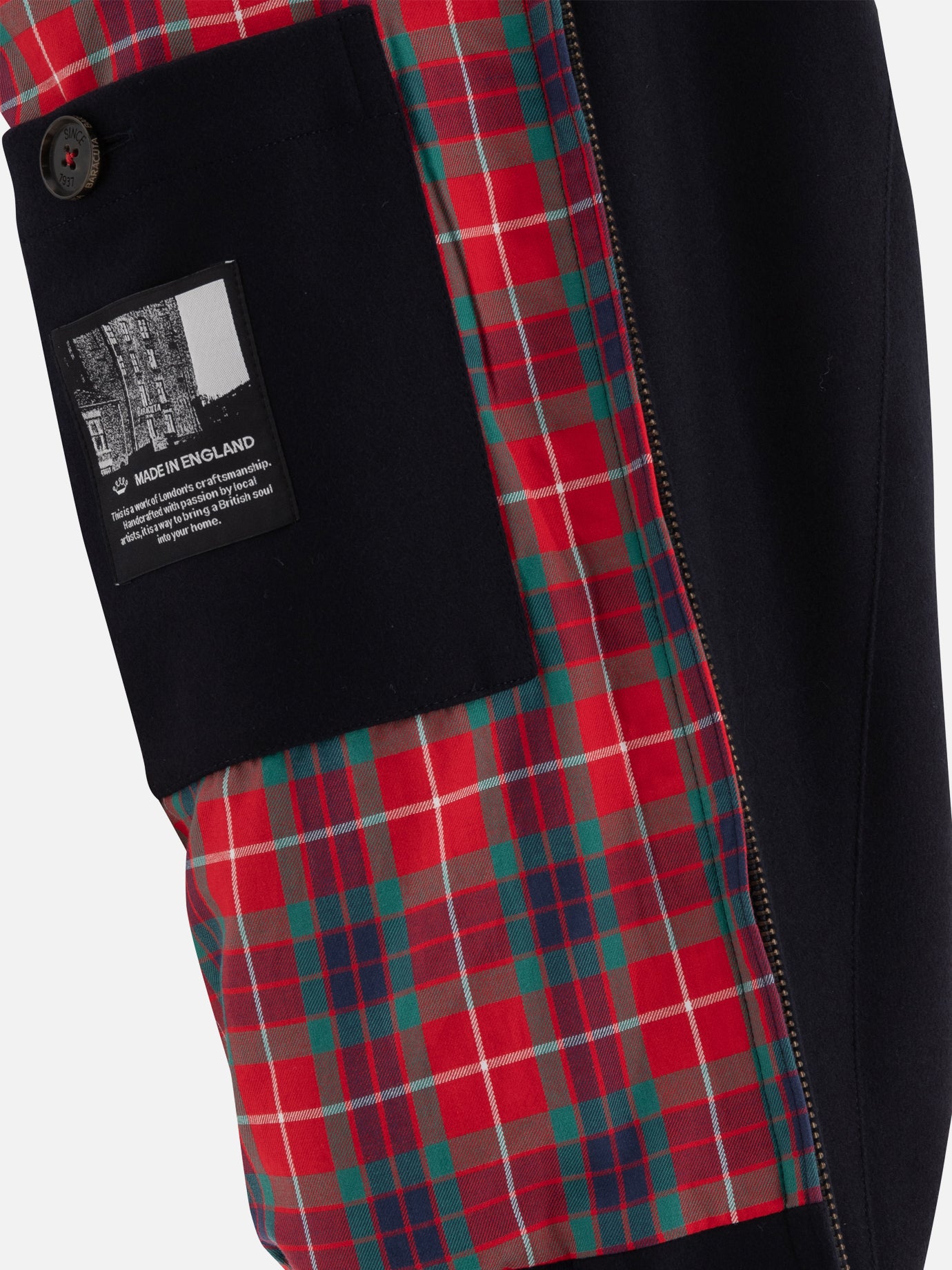 Bomber Solid colour  Blu - Baracuta Uomo | PDP | VIETTI Online Store | Zoom-Modal_4
