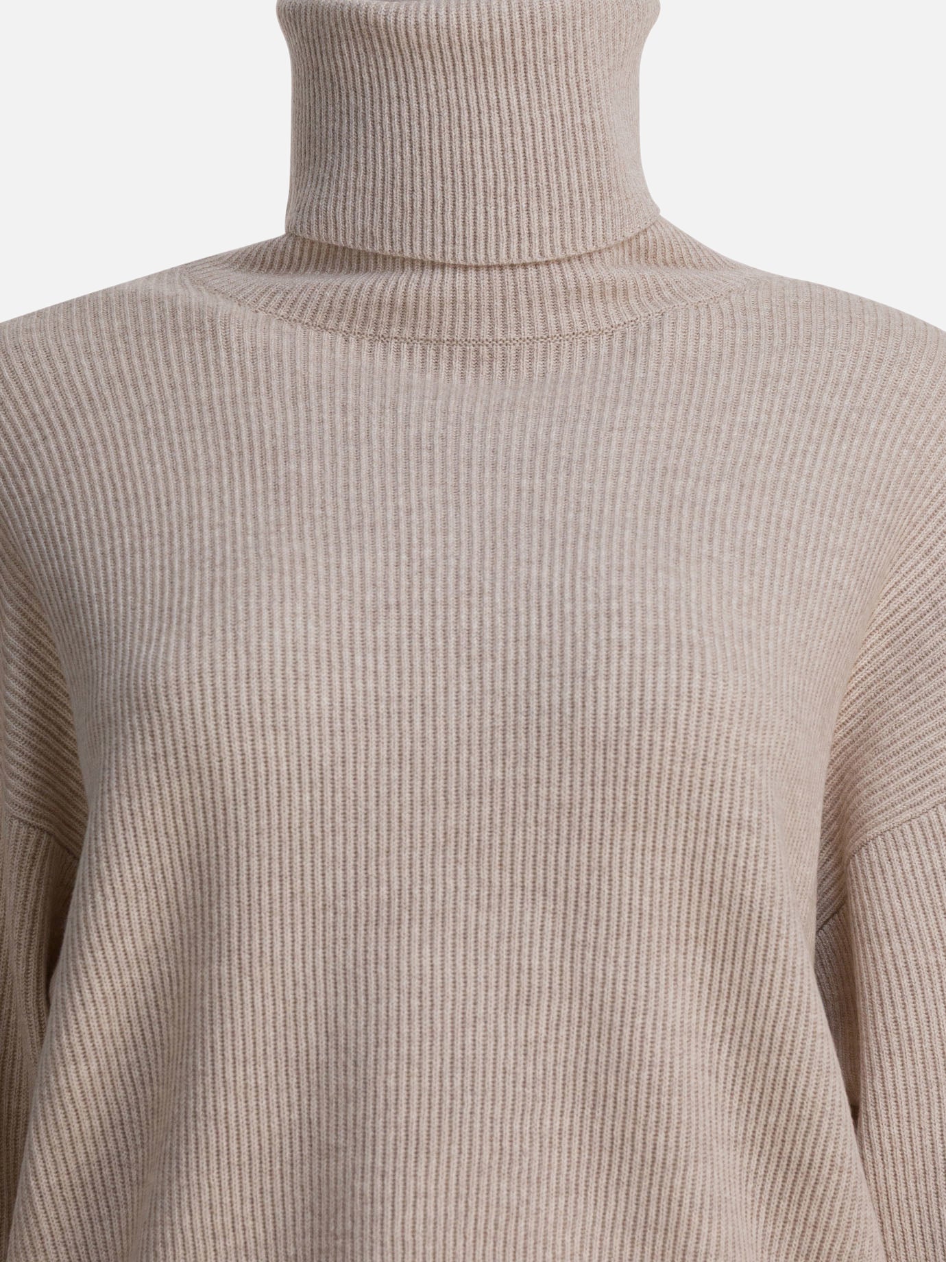 Turtleneck sweaters Solid colour  Beige - Brunello Cucinelli Women | PDP | VIETTI Online Store | thumbnail_3