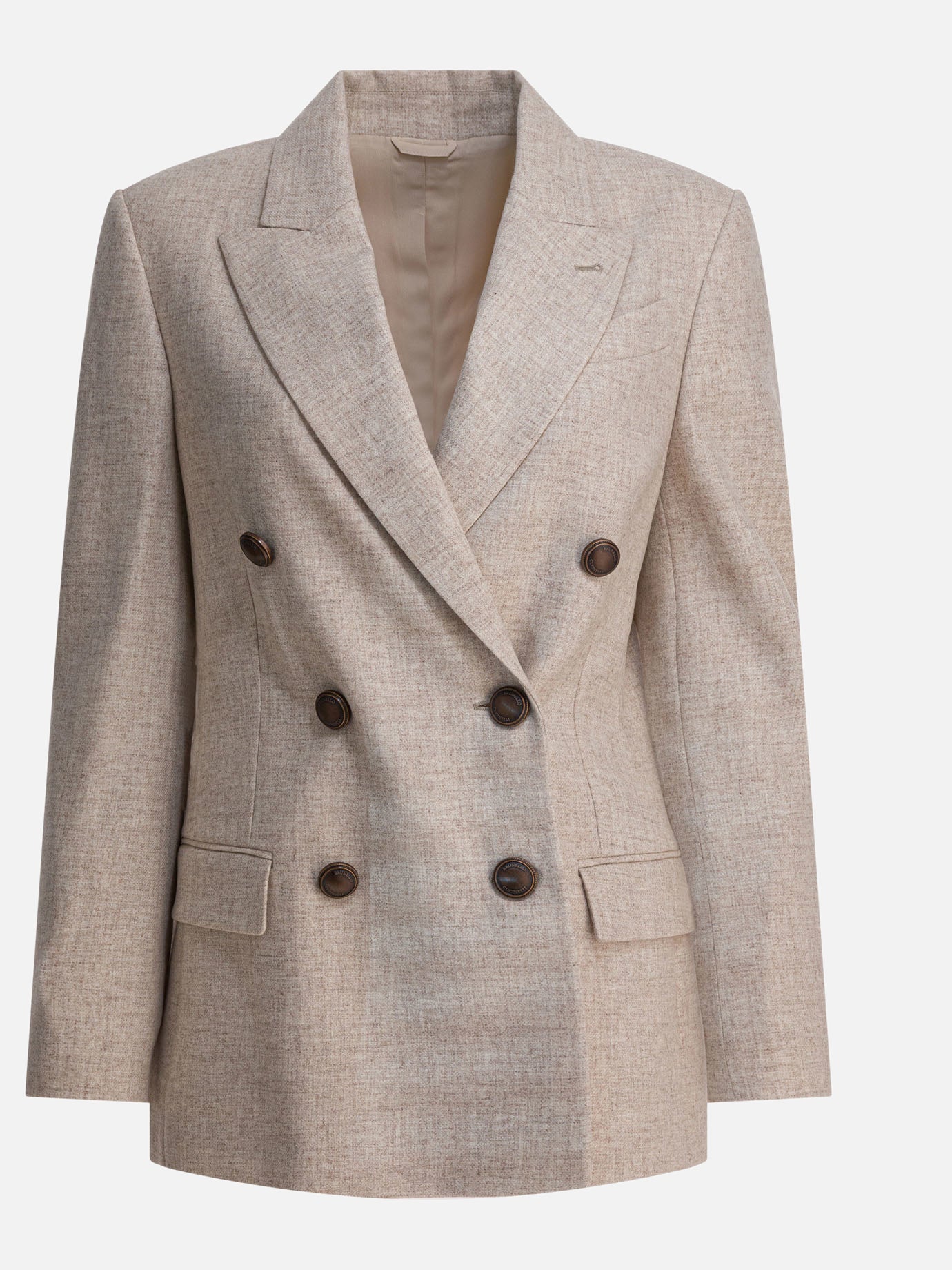 Blazer Solid colour  Beige - Brunello Cucinelli Donna | PDP | VIETTI Online Store | Zoom-Modal
