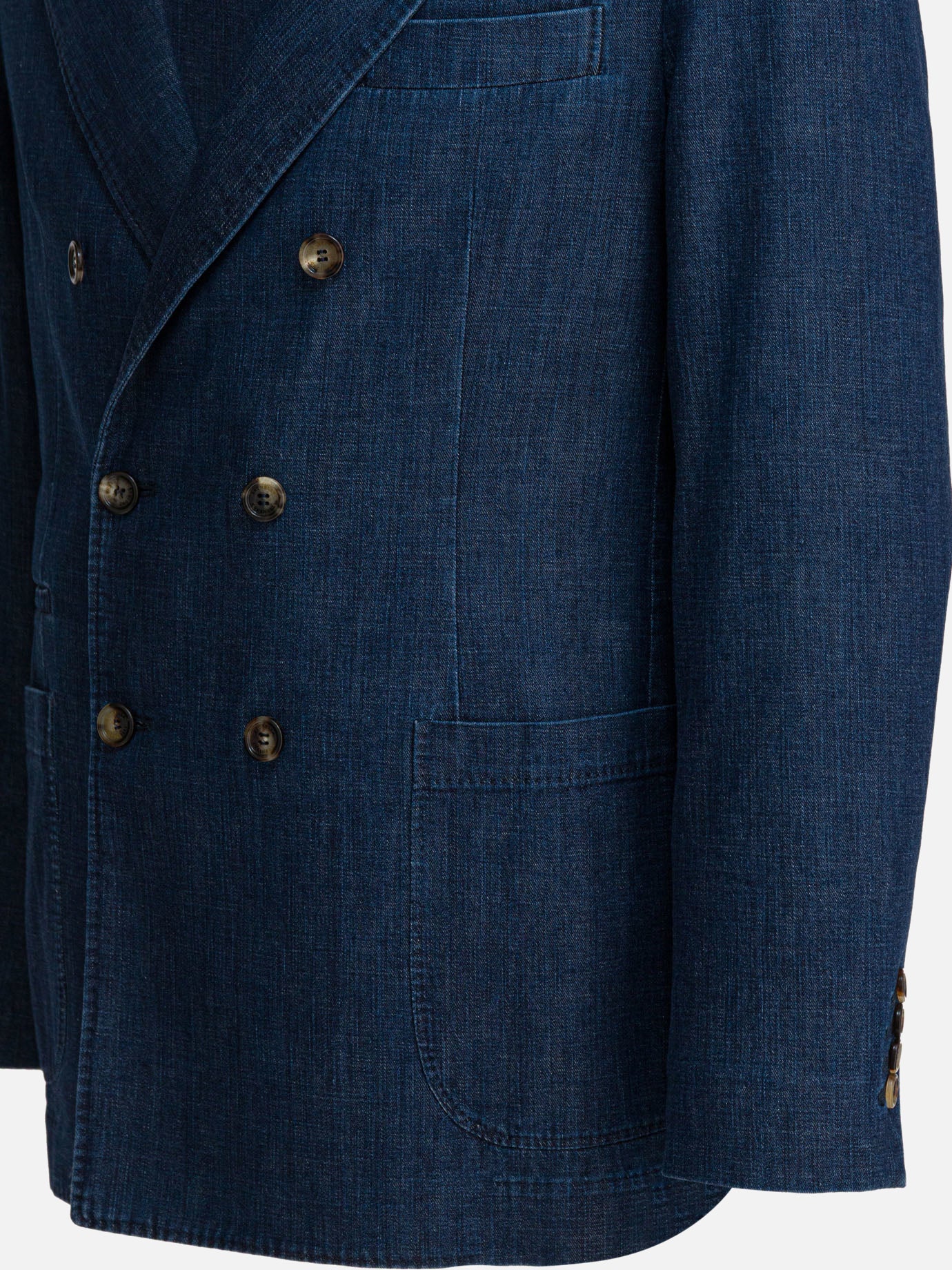Blazers Solid colour  Blue - Brunello Cucinelli Men | PDP | VIETTI Online Store | thumbnail_4