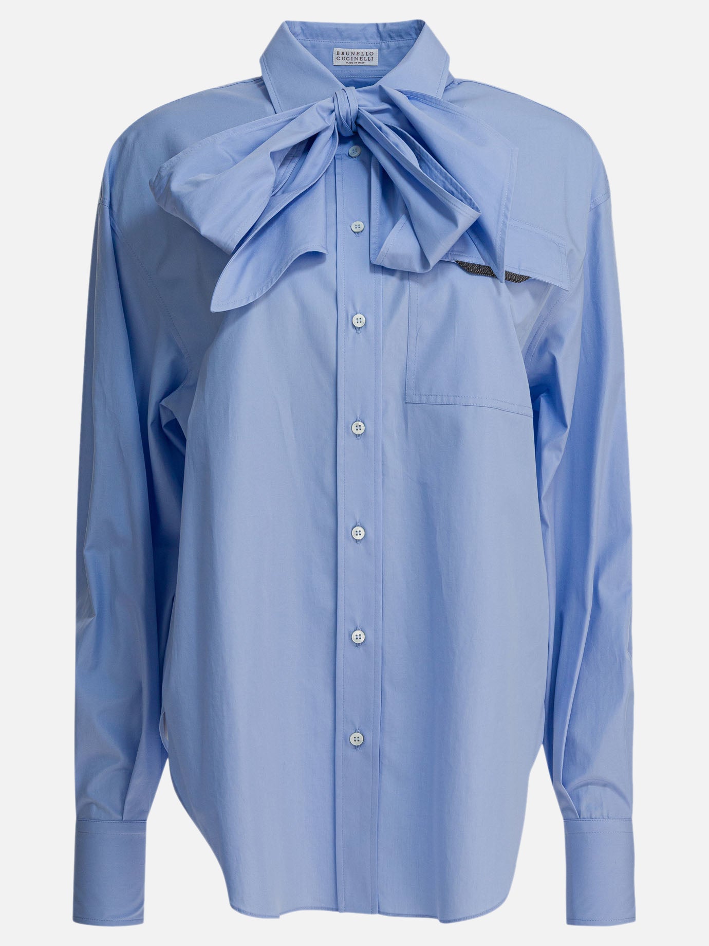 Casual shirts Solid colour  Light blue - Brunello Cucinelli Women | PDP | VIETTI Online Store | Zoom-Modal
