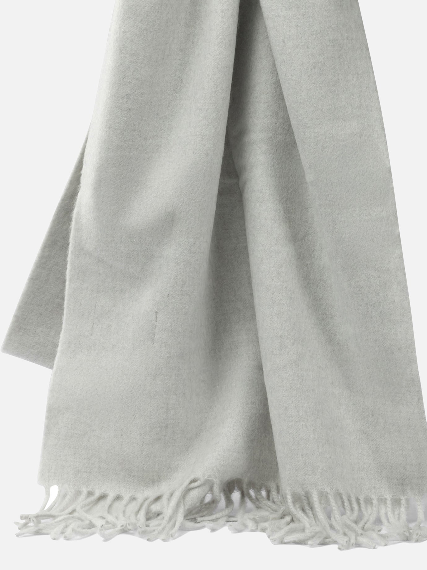 Fringed scarves 100% cashemere  Grey - Brunello Cucinelli Women | PDP | VIETTI Online Store | thumbnail_2