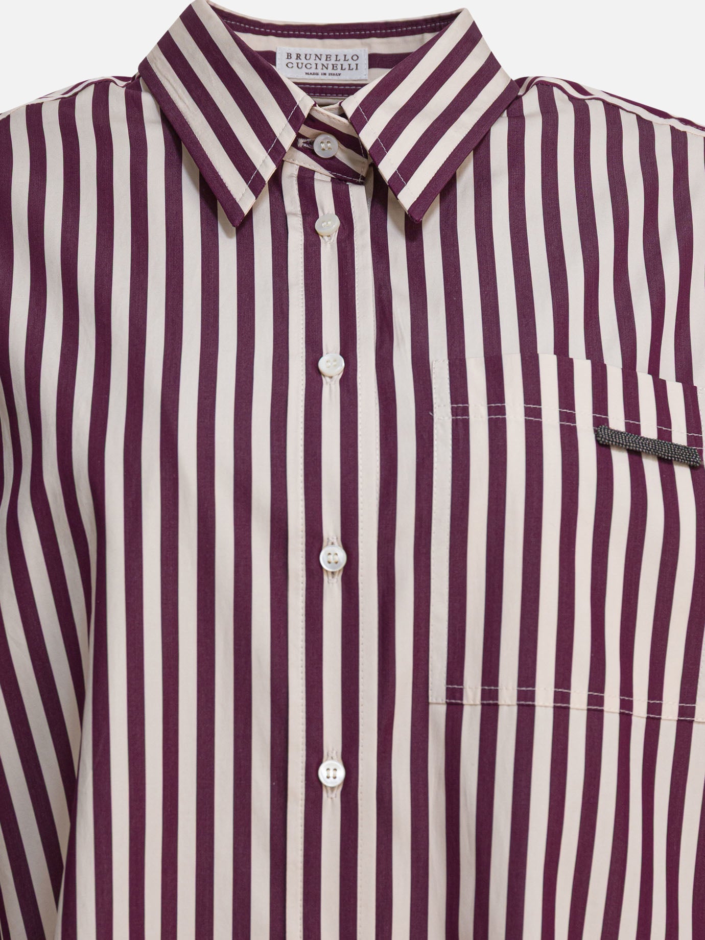 Camicie casual Striped  Beige - Brunello Cucinelli Donna | PDP | VIETTI Online Store | thumbnail_3