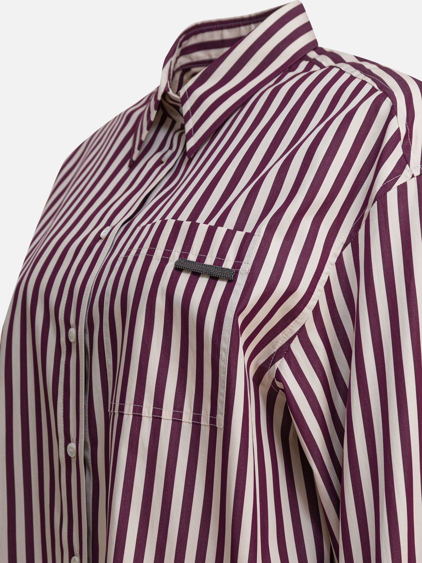 Camicie casual Striped  Beige - Brunello Cucinelli Donna | PDP | VIETTI Online Store | thumbnail_4