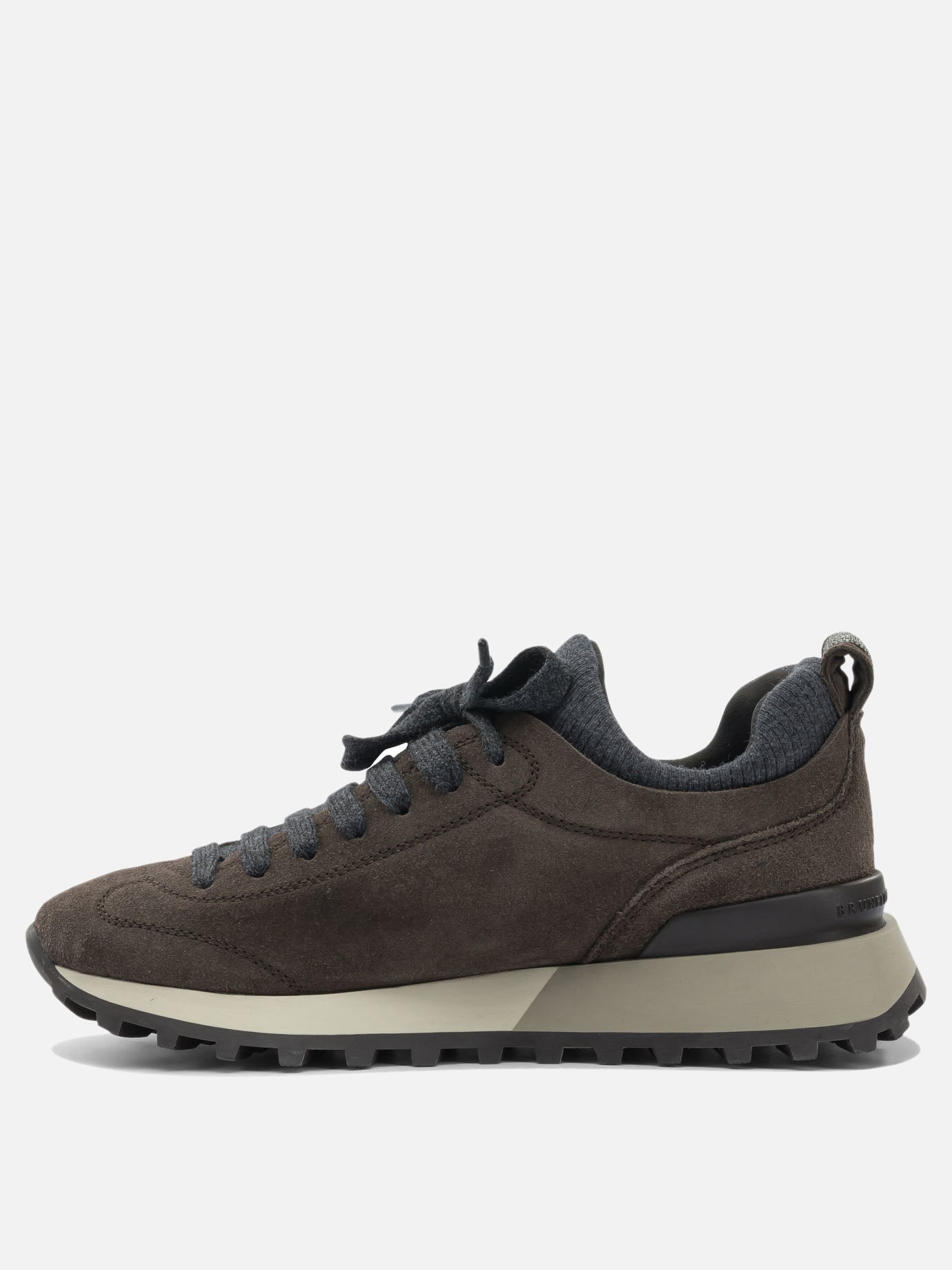 Sneaker basse 60% virgin wool 30% cashmere 10% silk  Nero - Brunello Cucinelli Donna | PDP | VIETTI Online Store | thumbnail_3