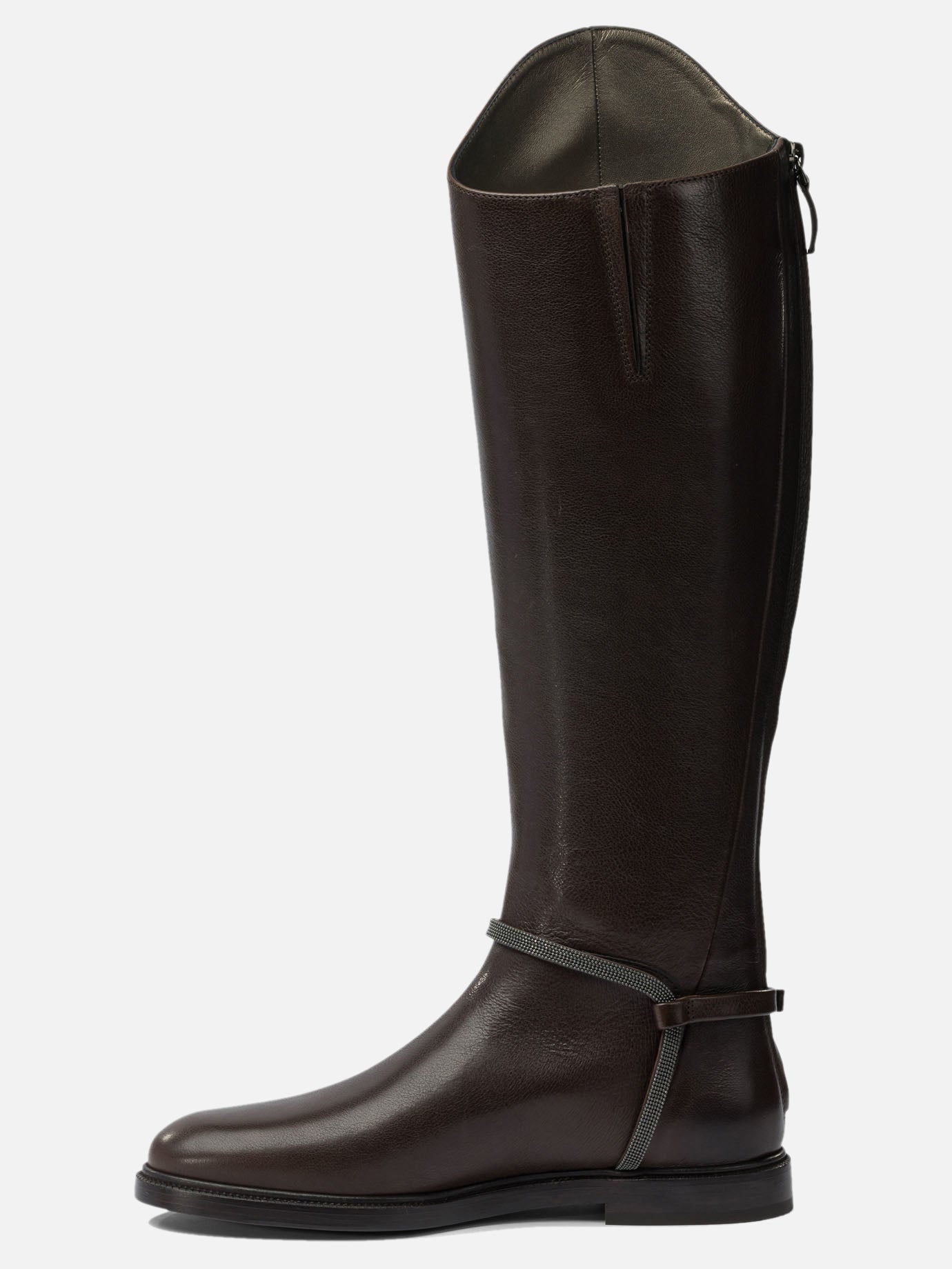 Al ginocchio 100% leather - 50% leather 50% rubber  Marrone - Brunello Cucinelli Donna | PDP | VIETTI Online Store | Zoom-Modal_3
