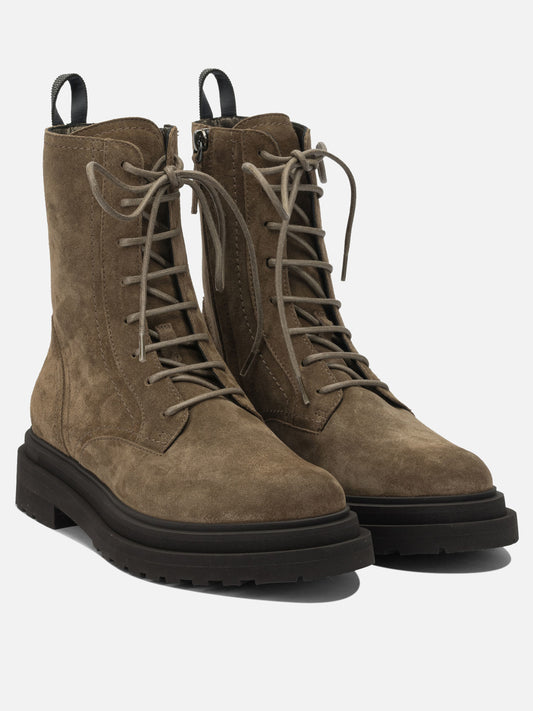 Lace-up boots 100% leather - 100% rubber  Brown - Brunello Cucinelli Women | PDP | VIETTI Online Store | 2
