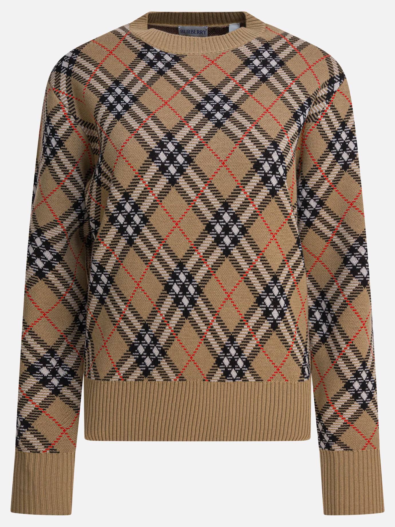 Maglioni girocollo Check  Beige - Burberry Donna | PDP | VIETTI Online Store | thumbnail