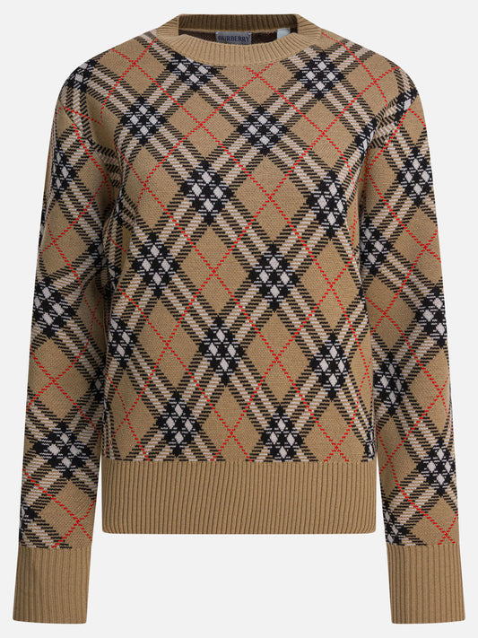 Maglioni girocollo Check  Beige - Burberry Donna | PDP | VIETTI Online Store 
