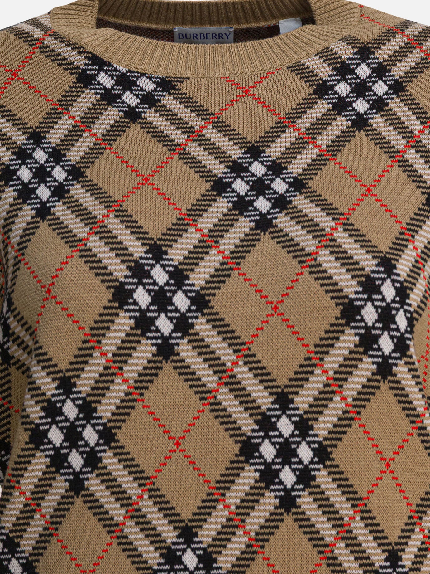Maglioni girocollo Check  Beige - Burberry Donna | PDP | VIETTI Online Store | thumbnail_3