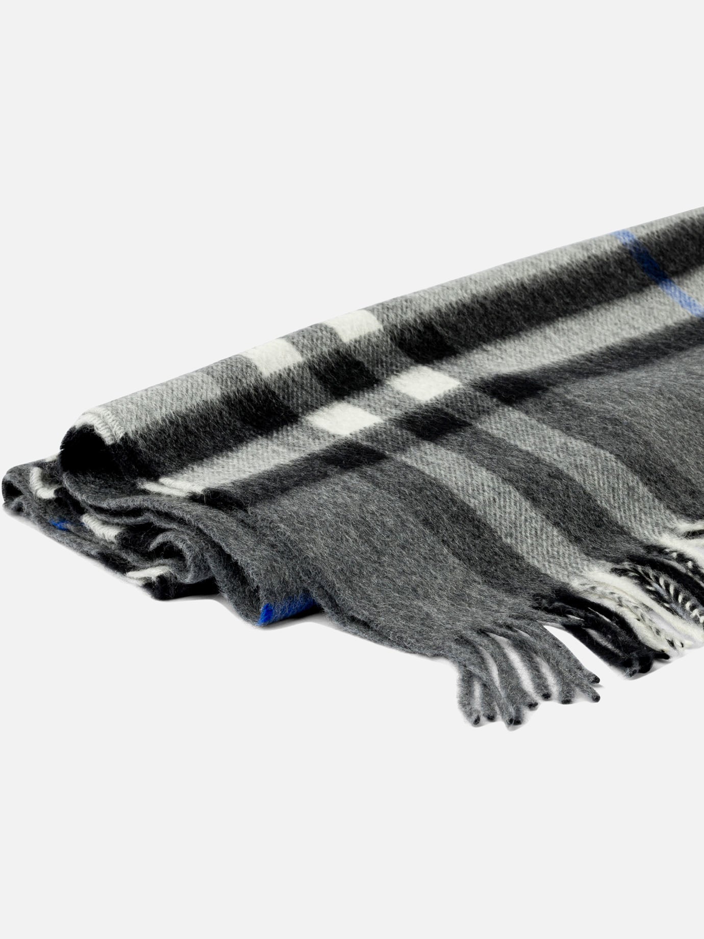 Sciarpe con frange Check  Grigio - Burberry Uomo | PDP | VIETTI Online Store | thumbnail_2