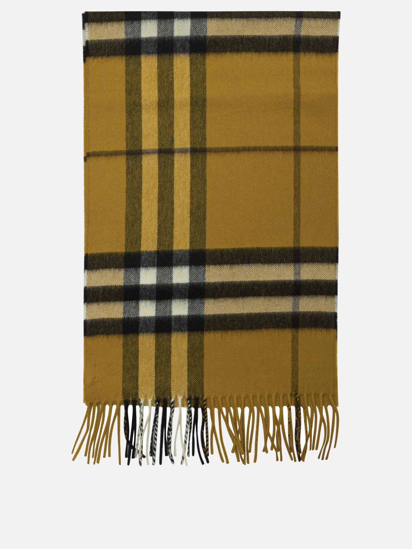 Fringed scarves 100%cashmere  Yellow - Burberry Men | PDP | VIETTI Online Store | Zoom-Modal
