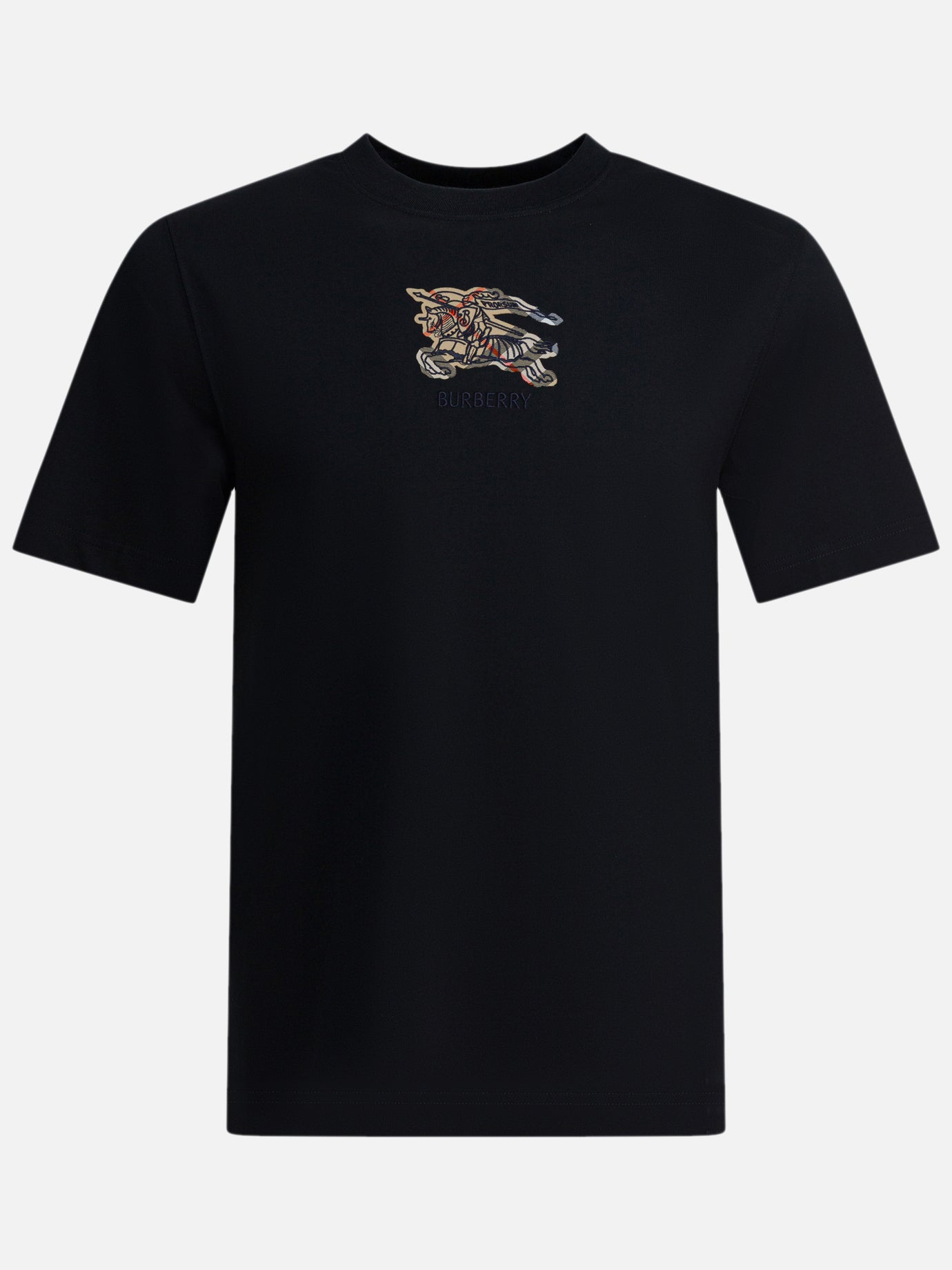 T-shirt scollo rotondo Logo  Nero - Burberry Uomo | PDP | VIETTI Online Store | thumbnail