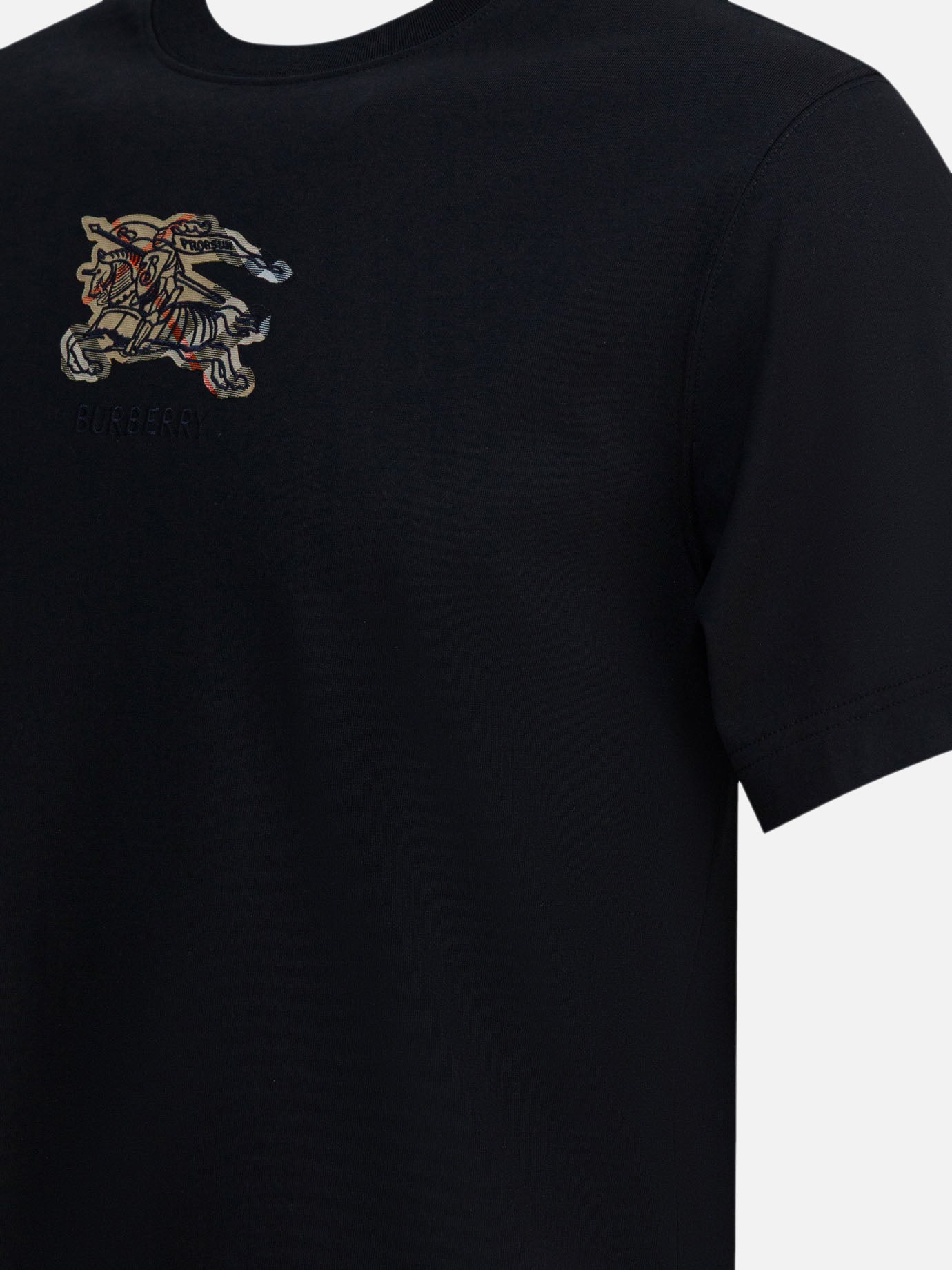 T-shirt scollo rotondo Logo  Nero - Burberry Uomo | PDP | VIETTI Online Store | Zoom-Modal_4
