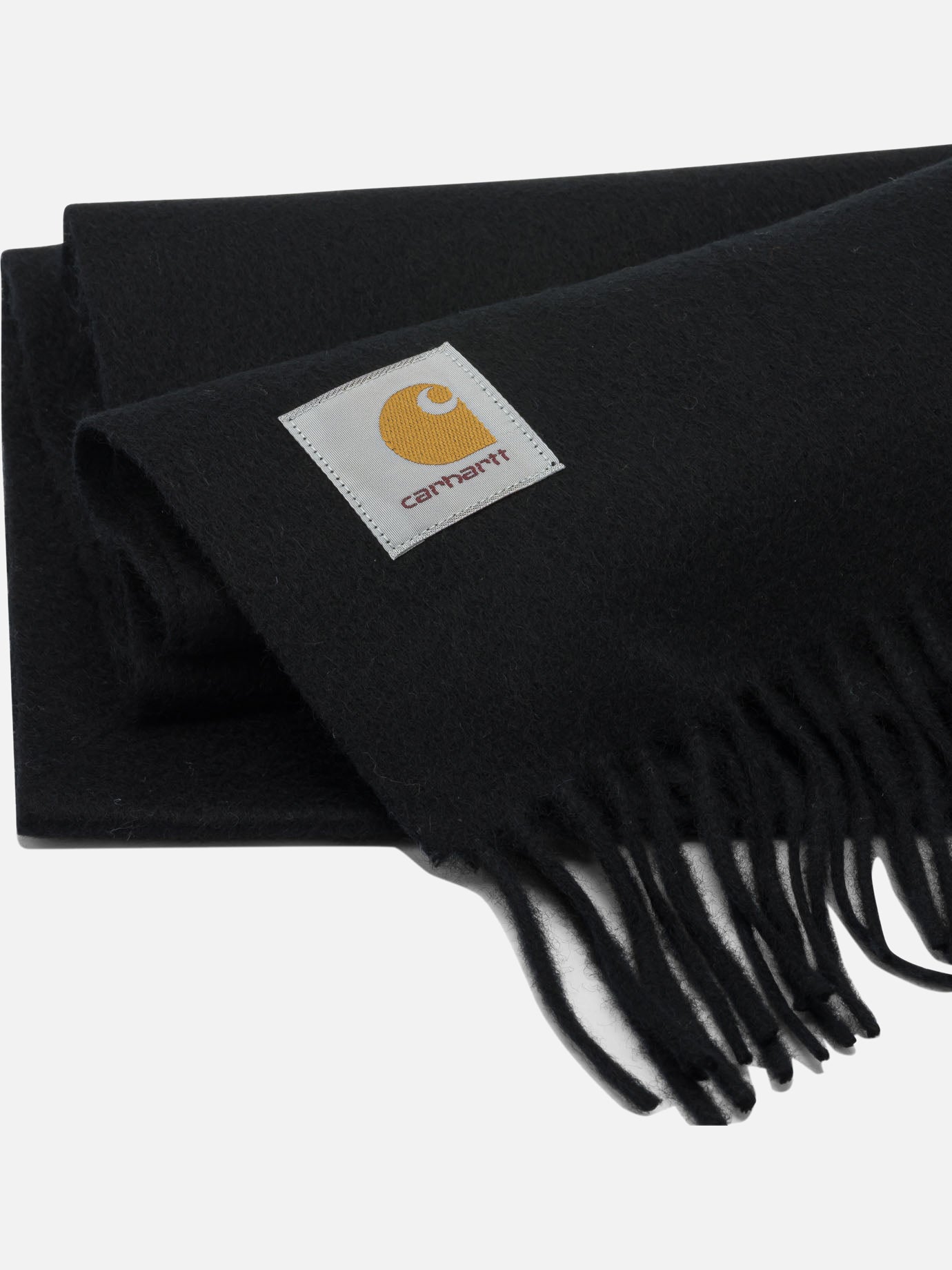 Fringed scarves 100% wool  Black - Carhartt WIP Men | PDP | VIETTI Online Store | Zoom-Modal_2
