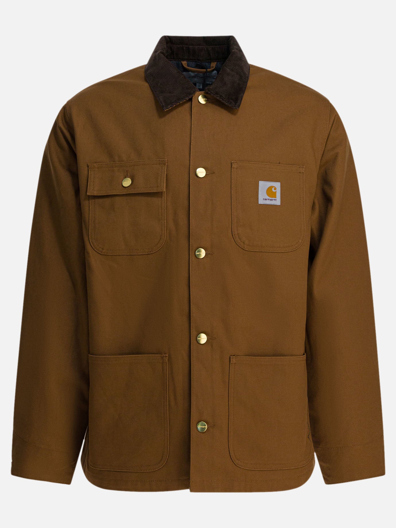 Quilted & Utility Jackets Logo  Brown - Carhartt WIP Men | PDP | VIETTI Online Store | Zoom-Modal
