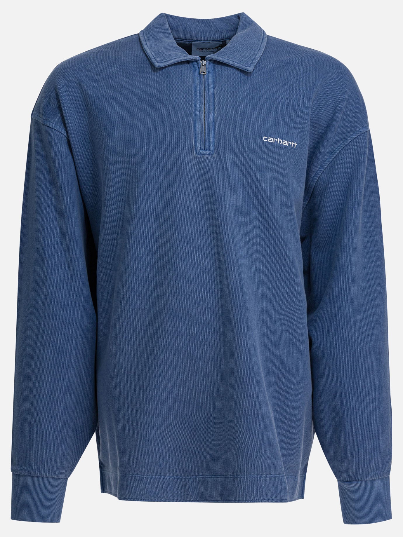 Felpe con mezza zip Logo  Blu - Carhartt WIP Uomo | PDP | VIETTI Online Store | Zoom-Modal
