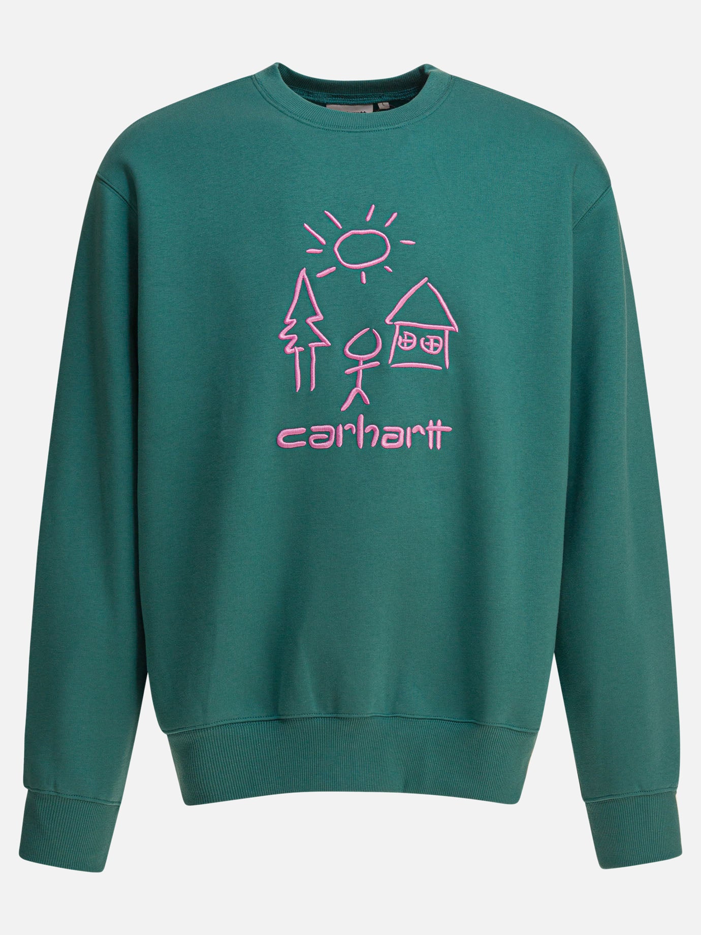Crewnecks Logo  Green - Carhartt WIP Men | PDP | VIETTI Online Store | Zoom-Modal
