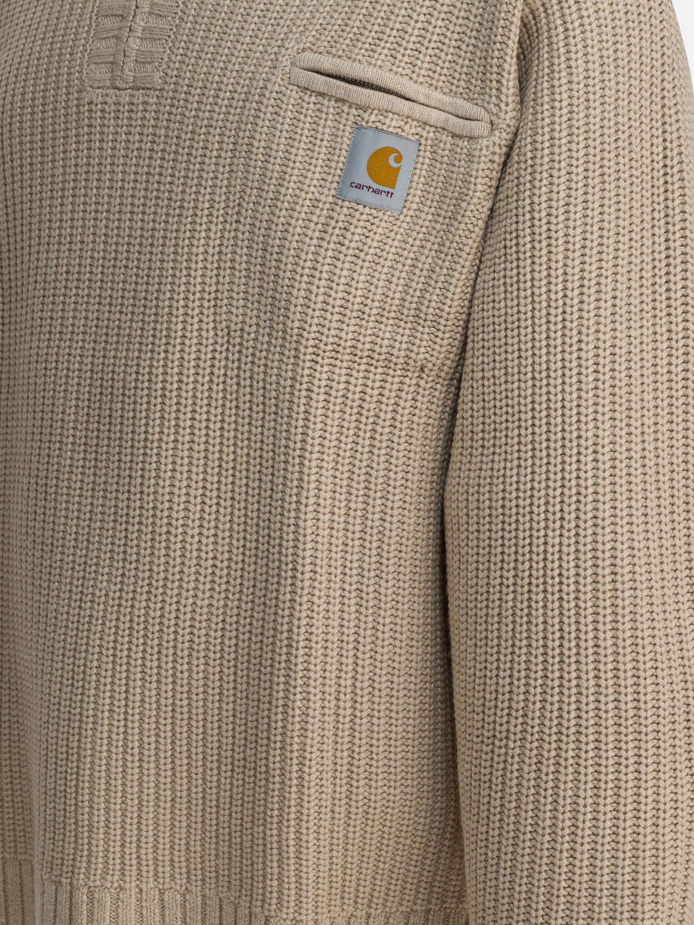 Half zip sweaters Logo  Beige - Carhartt WIP Men | PDP | VIETTI Online Store | thumbnail_4