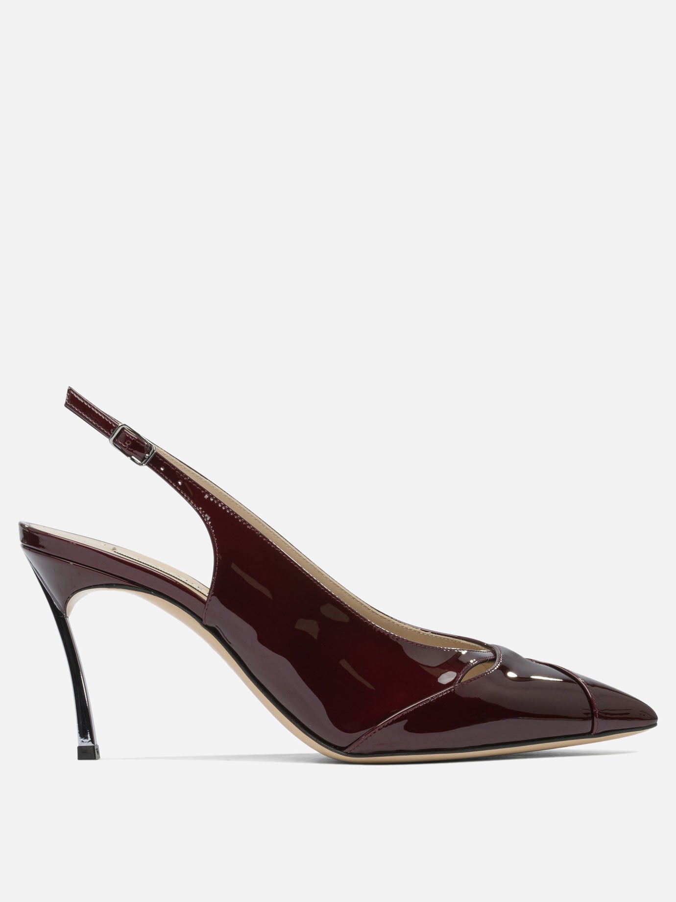 Slingback 100% leather - 100% leather  Bordeaux - Casadei Donna | PDP | VIETTI Online Store | thumbnail