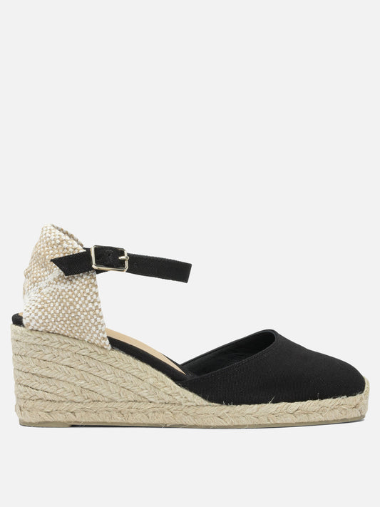 Heeled espadrilles 100% cotton - 100% rubber  Black - Castañer Women | PLP | VIETTI Online Store 
