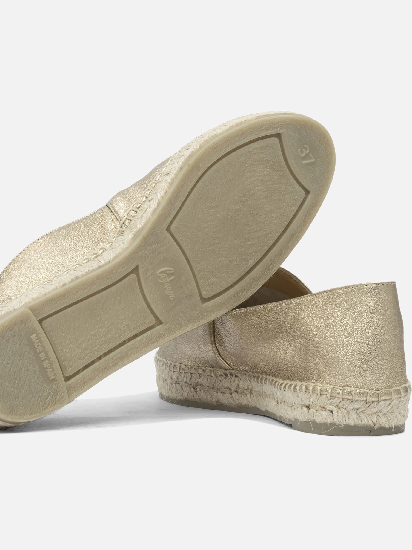 Flat espadrilles 100% leather - 100% rubber  Gold - Castañer Women | PDP | VIETTI Online Store | Zoom-Modal_5
